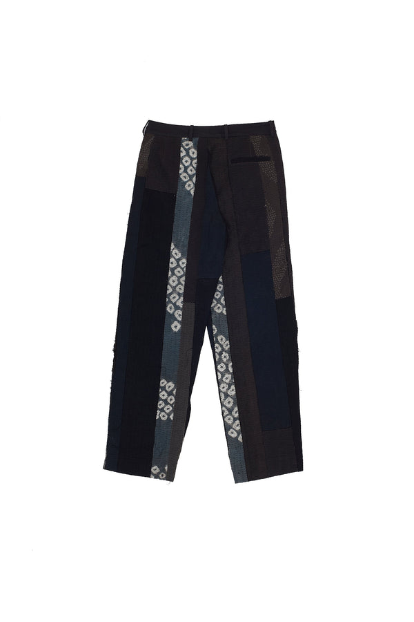 BLACK PATCHWORK TROUSERS