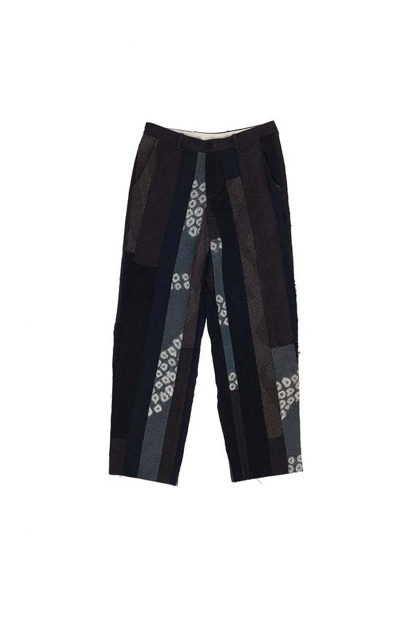 BLACK PATCHWORK TROUSERS