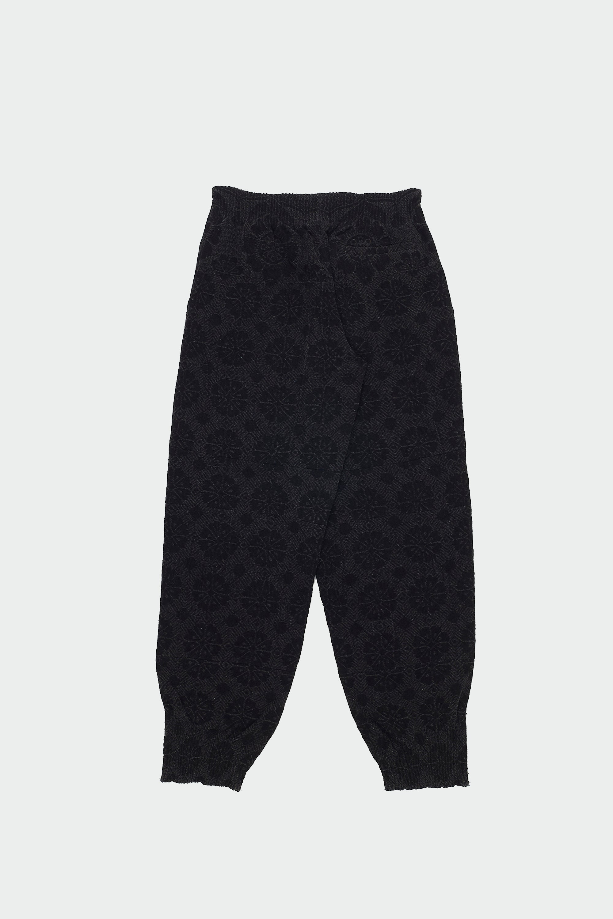 BLACK SOLAPUR CHADDAR STATEMENT WOVEN JOGGERS