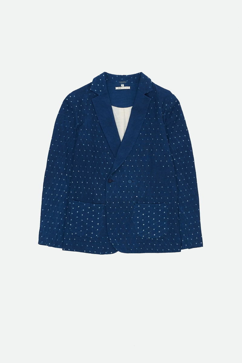 INDIGO CRAFTED ALL-OVER BANDHANI JACKET