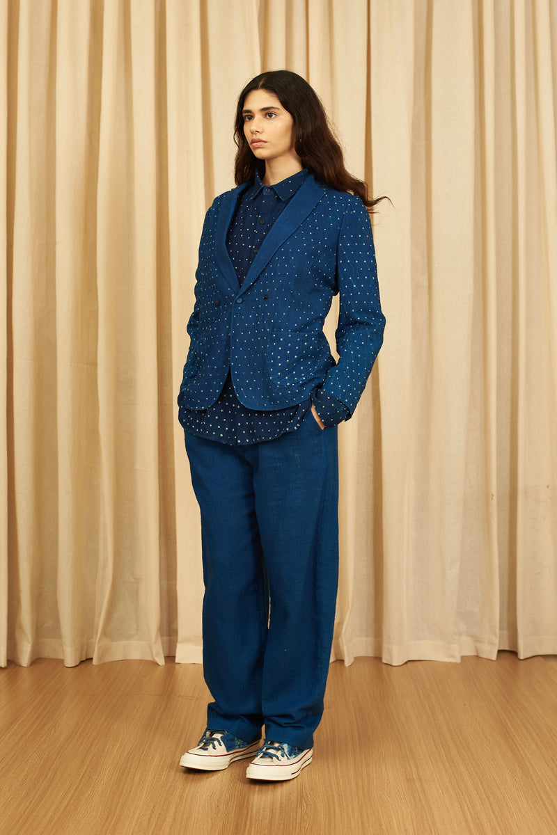 INDIGO CRAFTED ALL-OVER BANDHANI JACKET