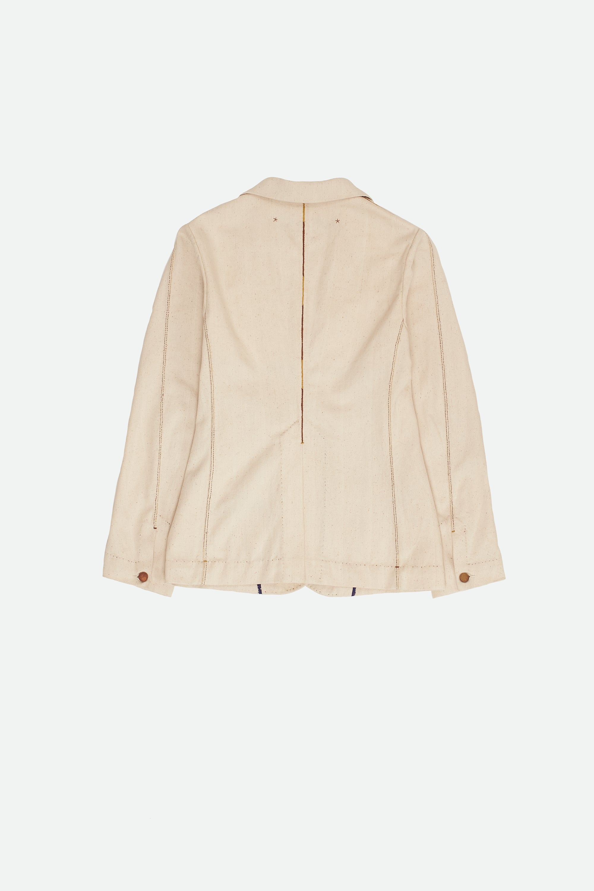 UNISEX 100% HANDMADE OFF-WHITE UNDYED CLASSIC JACKET