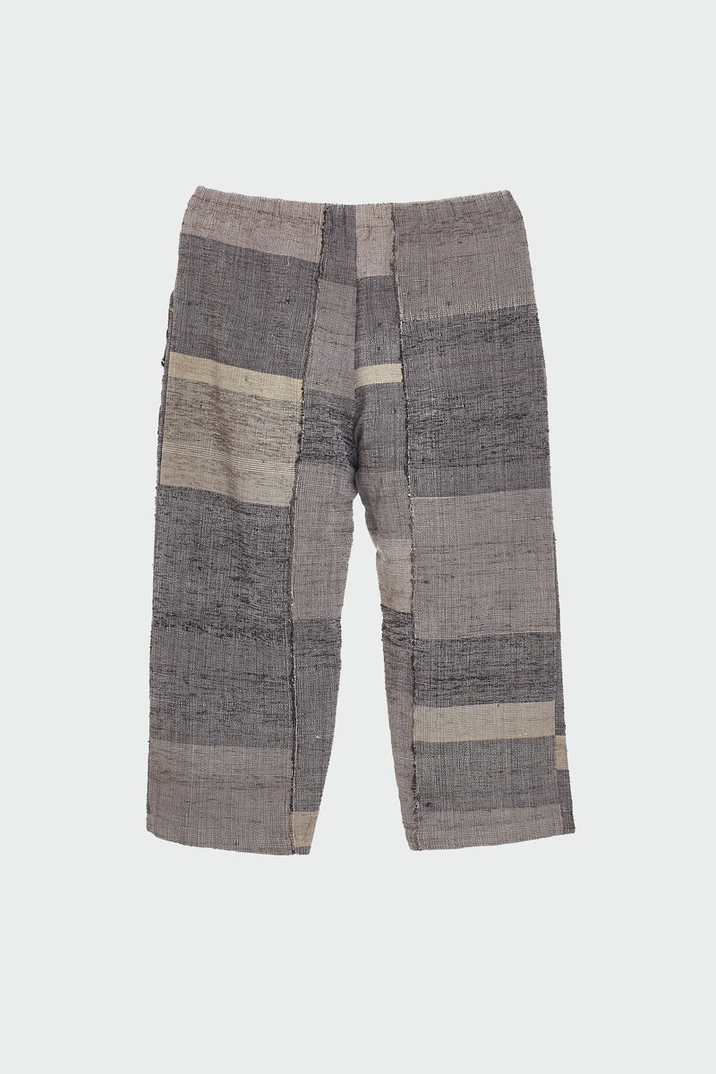 PATCHWORKED UNISEX COTTON SILK MADE PANTS