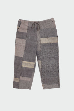 PATCHWORKED UNISEX COTTON SILK MADE PANTS