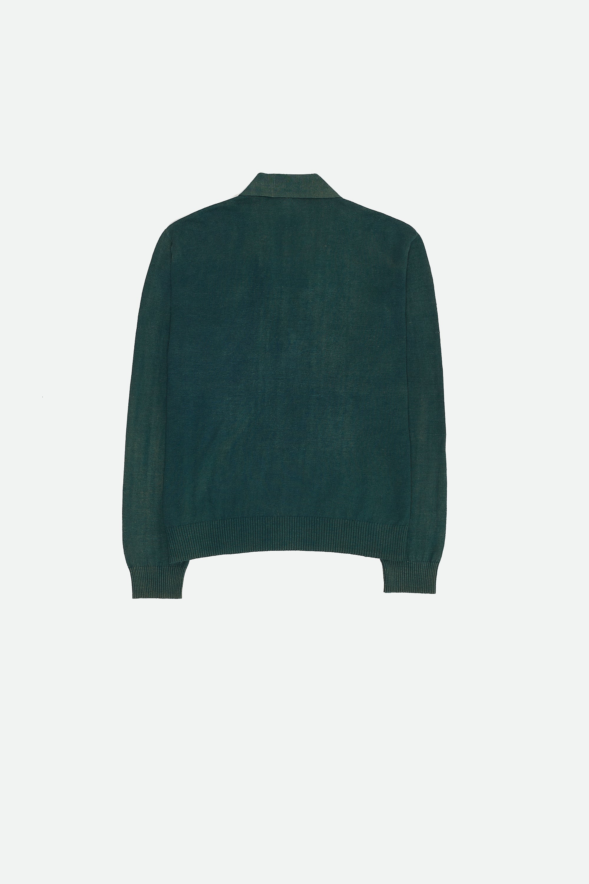 BOTTLE GREEN SOLID COTTON CARDIGAN