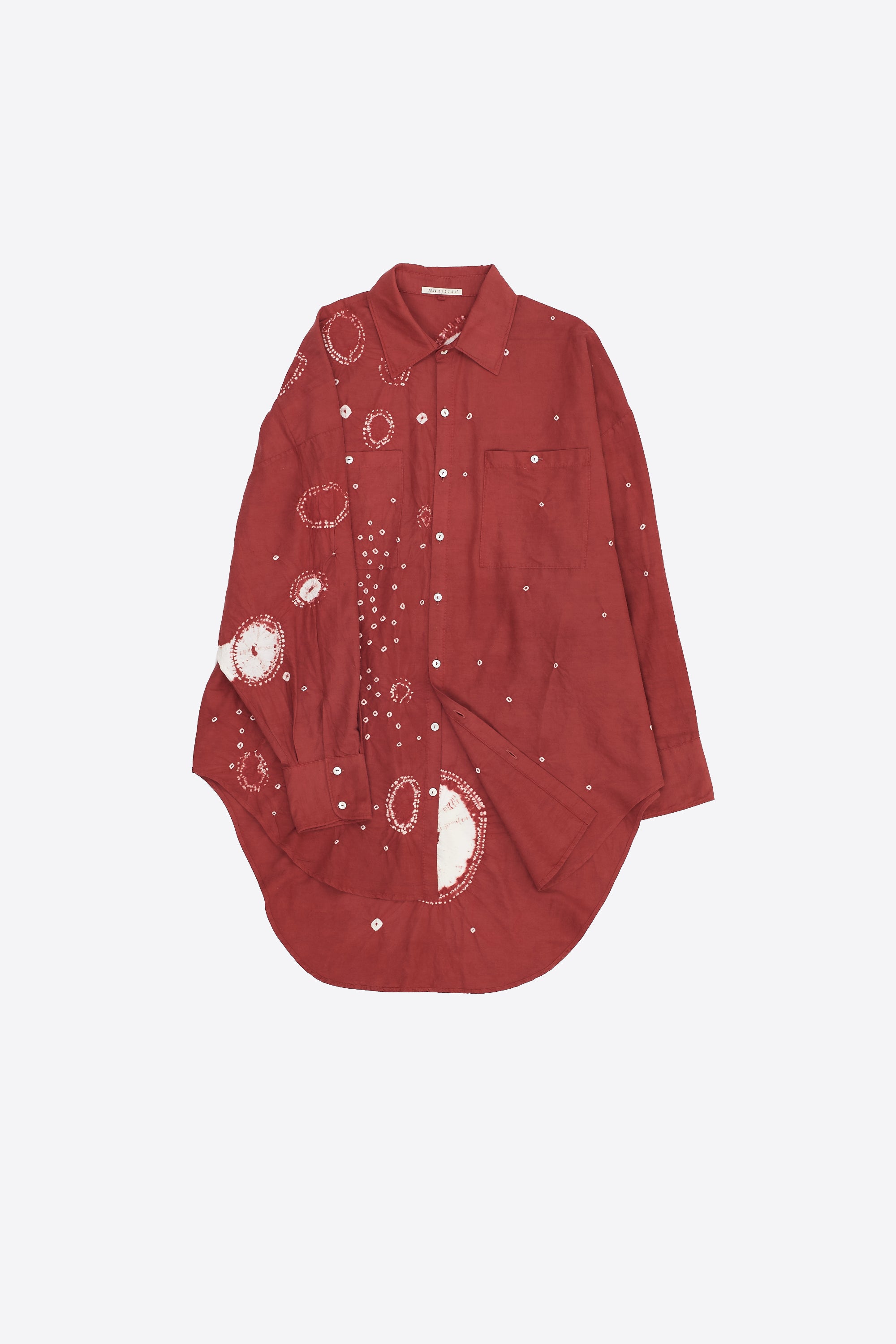 CRIMSON PINK OVERSIZED SHIBORI SHIRT