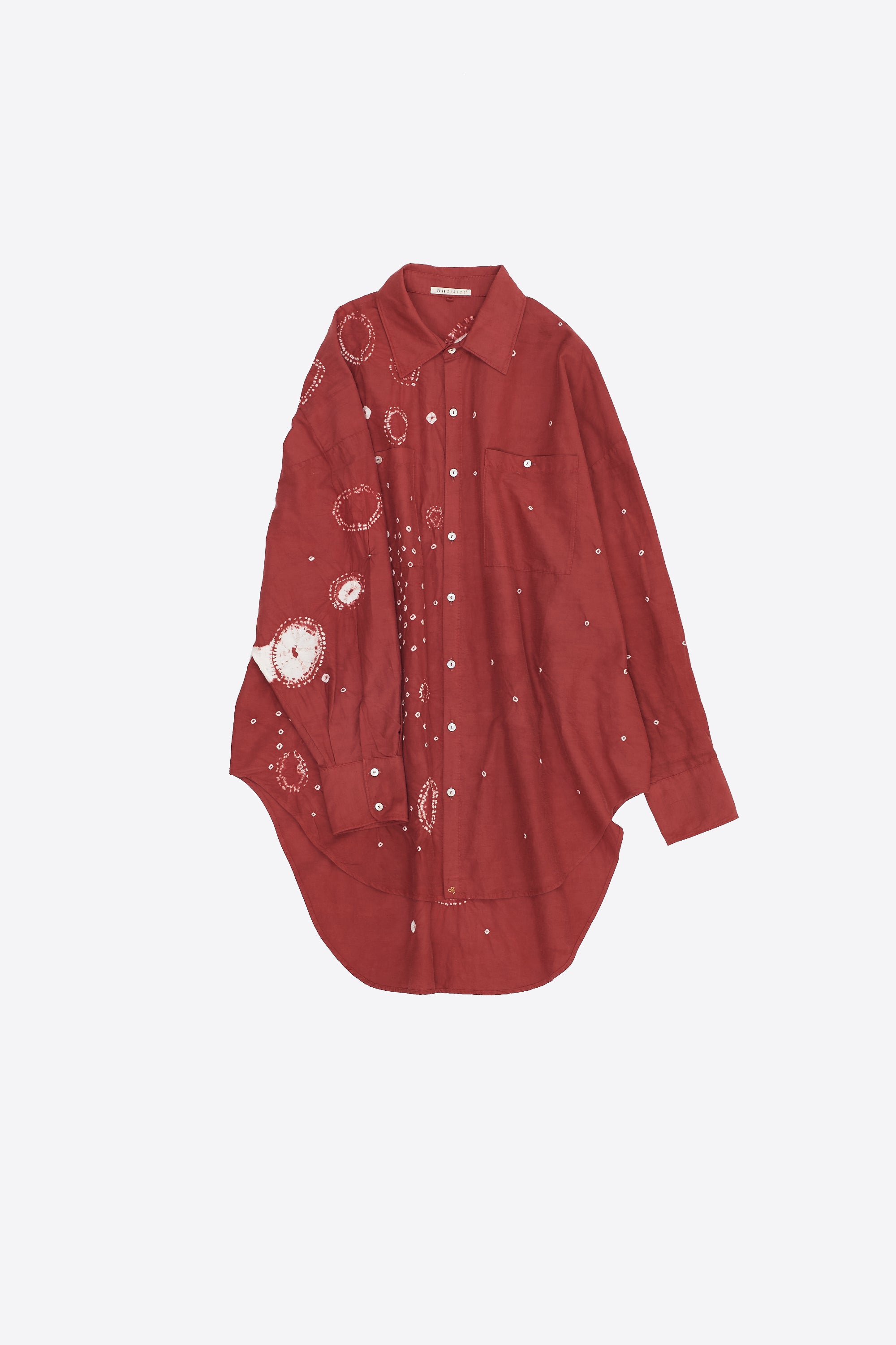 CRIMSON PINK OVERSIZED SHIBORI SHIRT