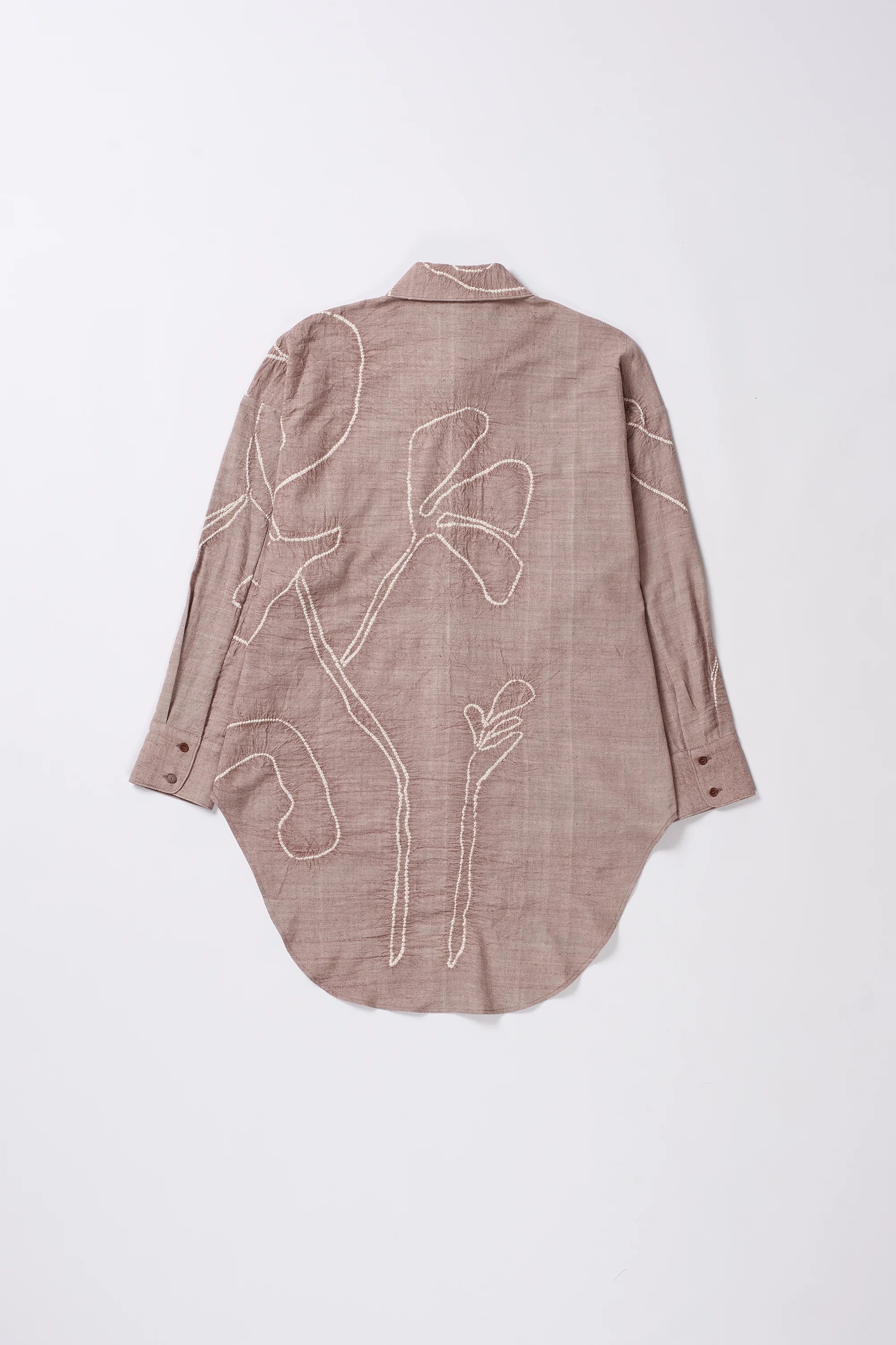 Relaxed Fit Bandhani Shirt in Vintage Pink