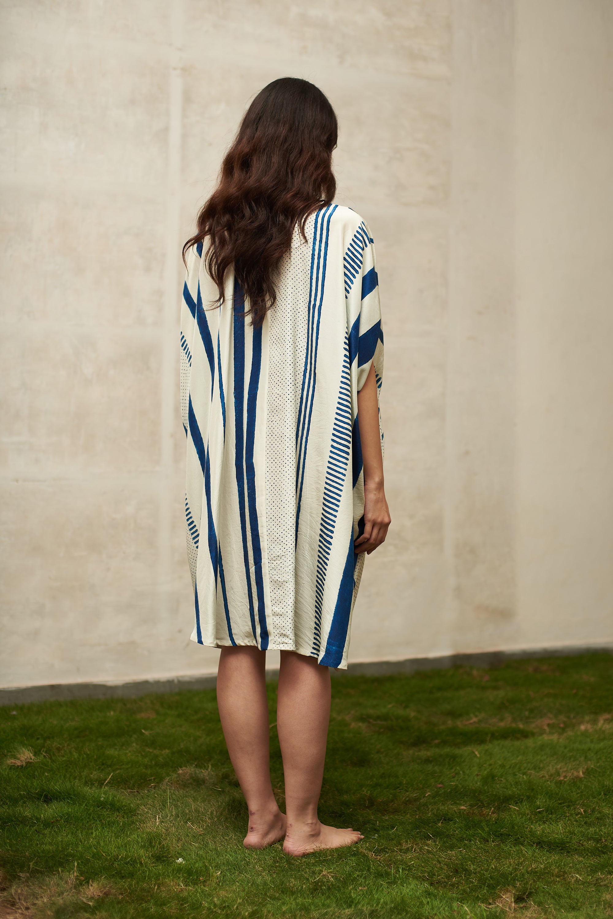 BLOCK PRINTED SOFT SILK DRESS