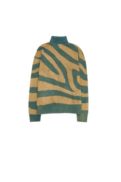 PASHMINA AND MERINO WOOL BLENDED HANDPAINTED SWEATER