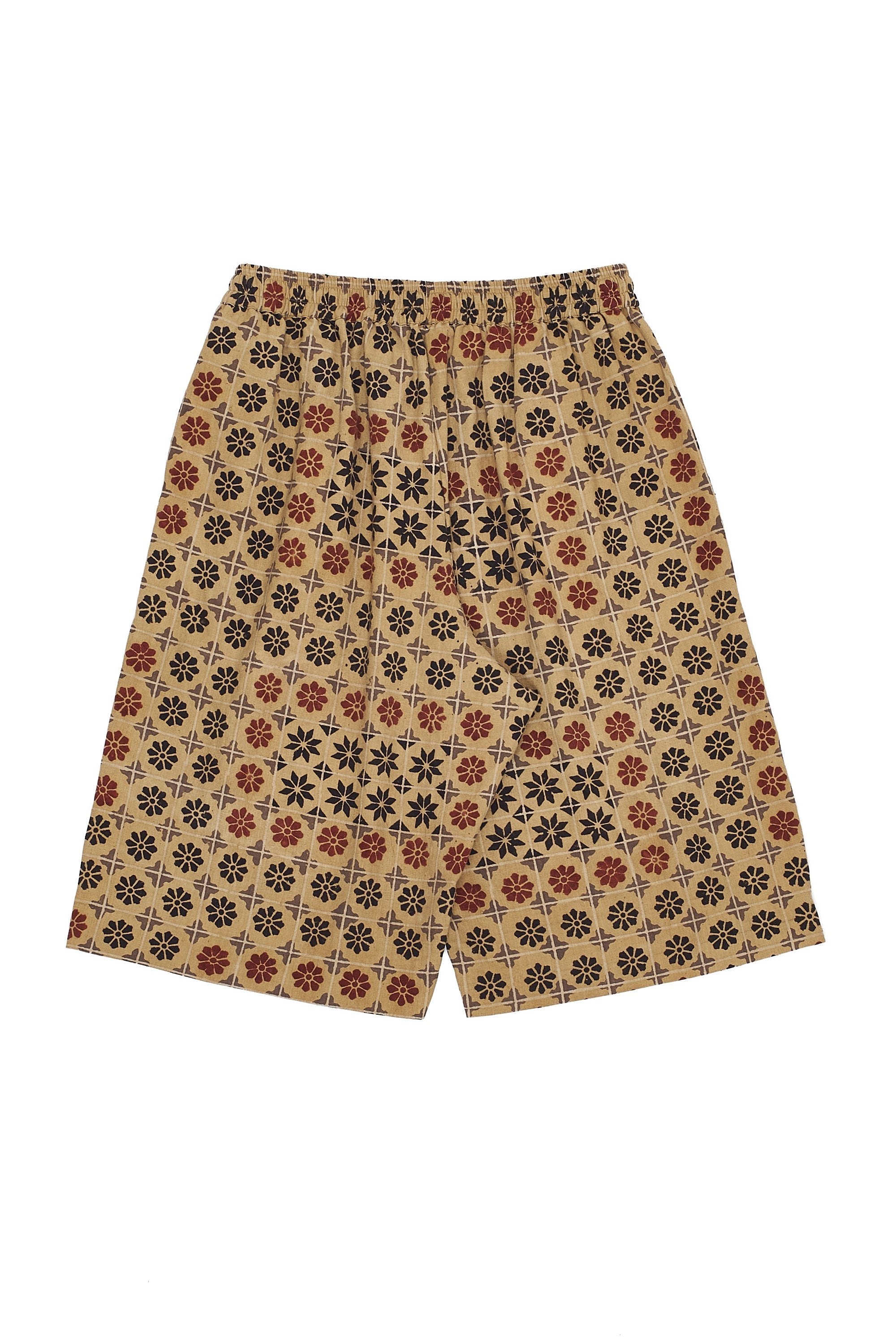 MULTI-COLOUR ATTHANGUDI TILE INSPIRED BLOCK PRINT COTTON SHORTS