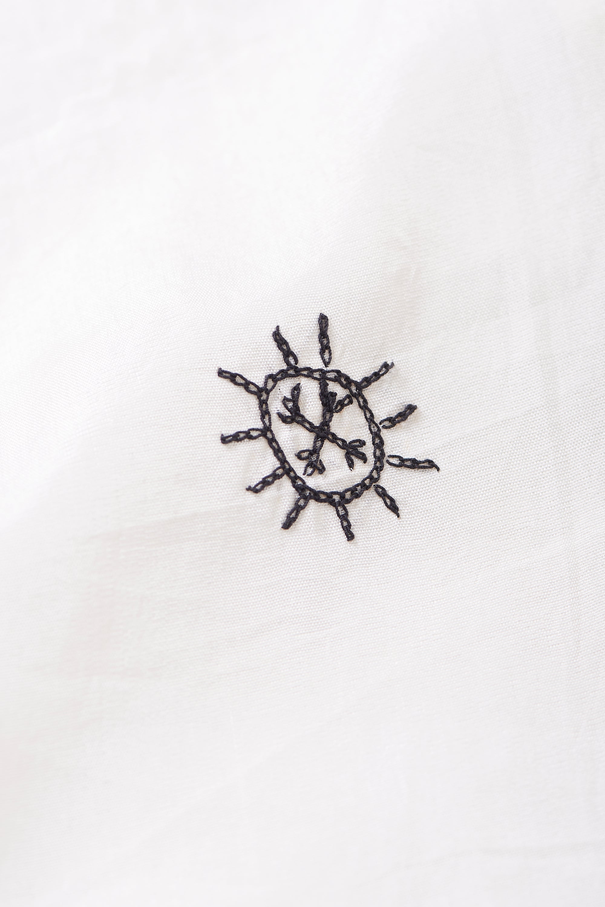 ECRU HAND EMBROIDERED SILK DRESS
