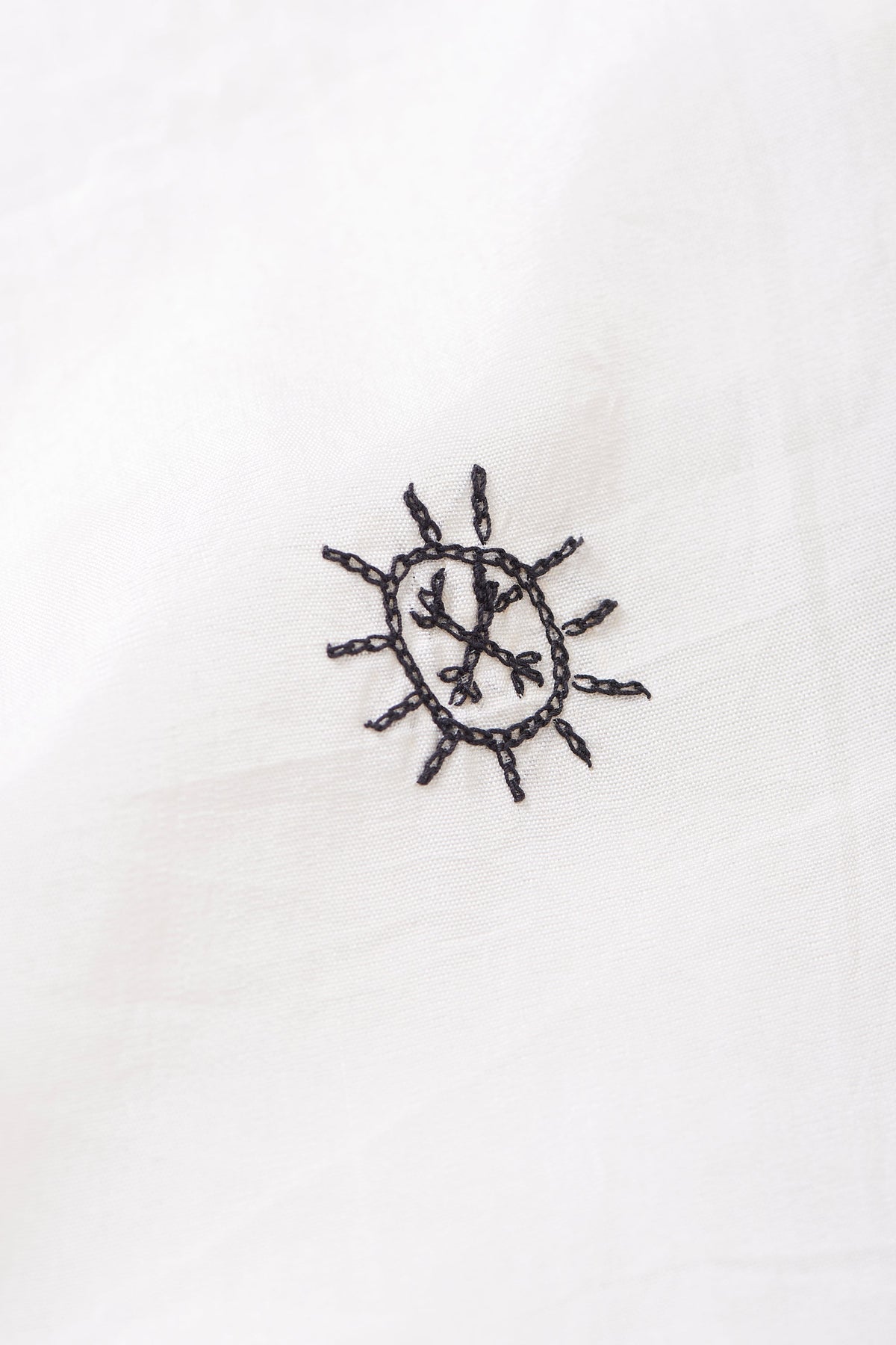 HAND EMBROIDERED SILK ECRU DRESS