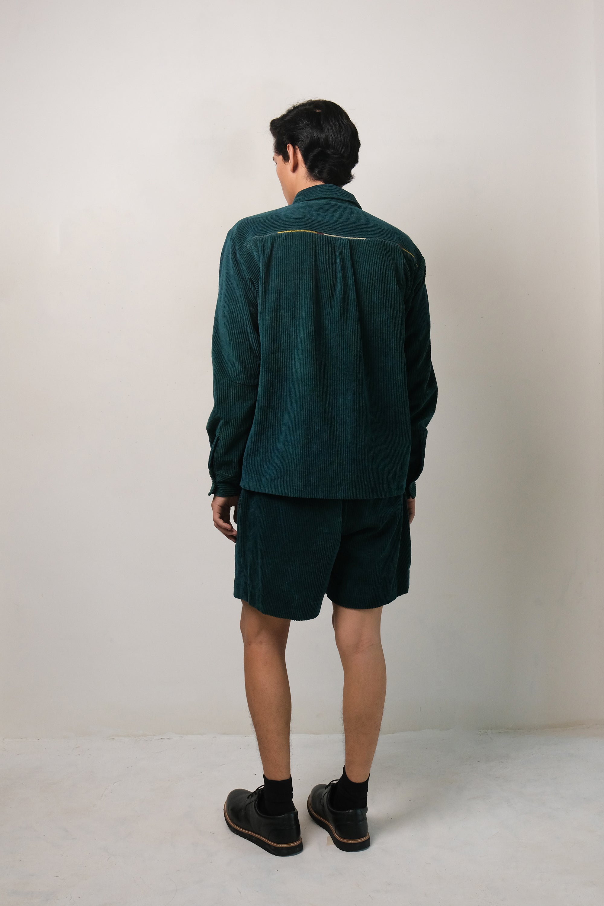 BOTTLE GREEN CORDUROY SHIRT