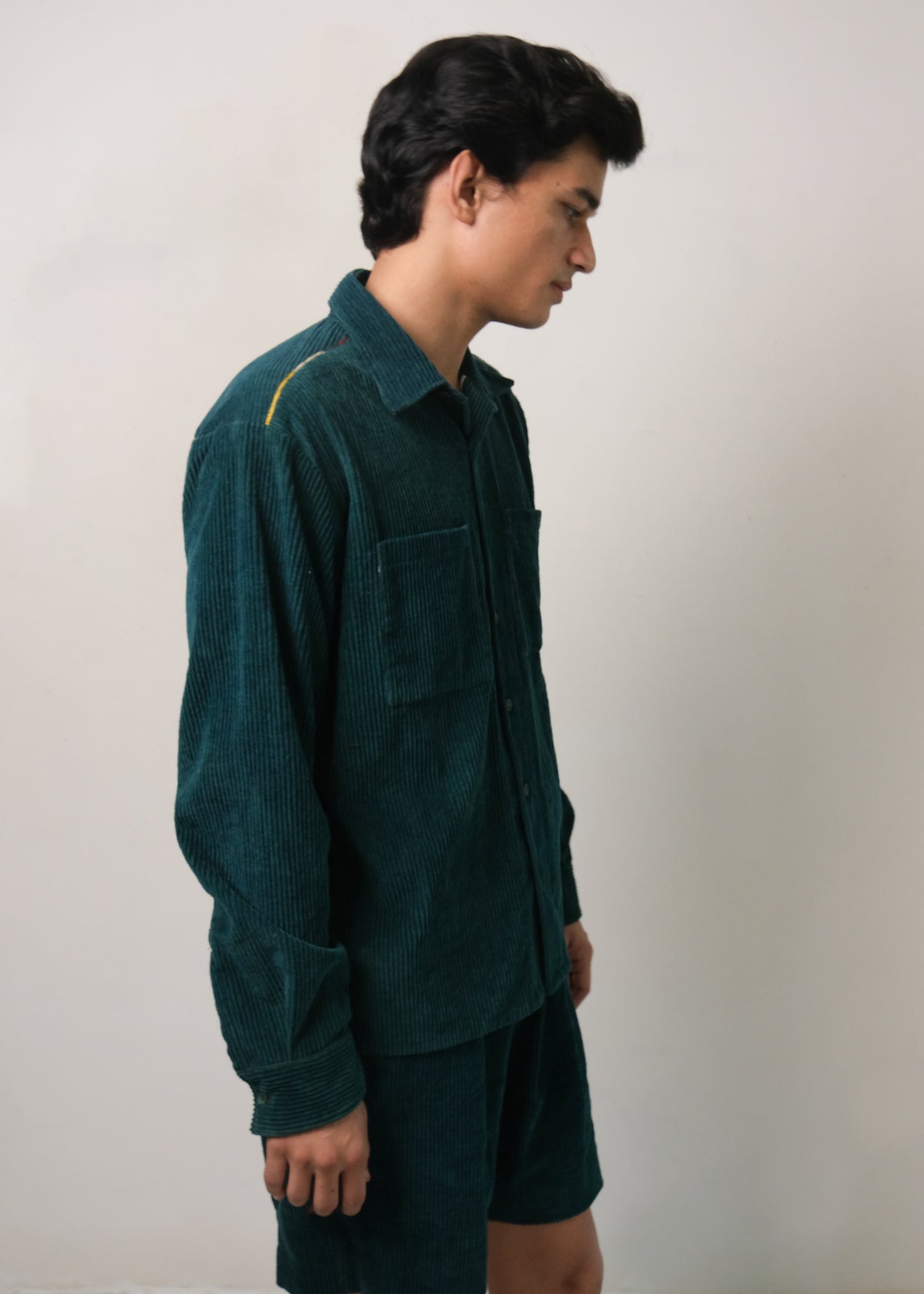 Bottle Green Corduroy Shirt