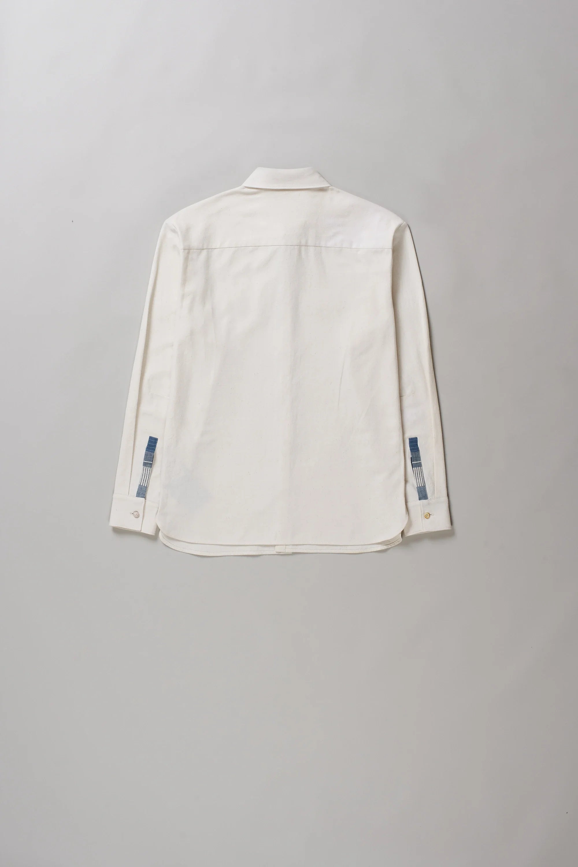 Back image of ecru cotton shirt