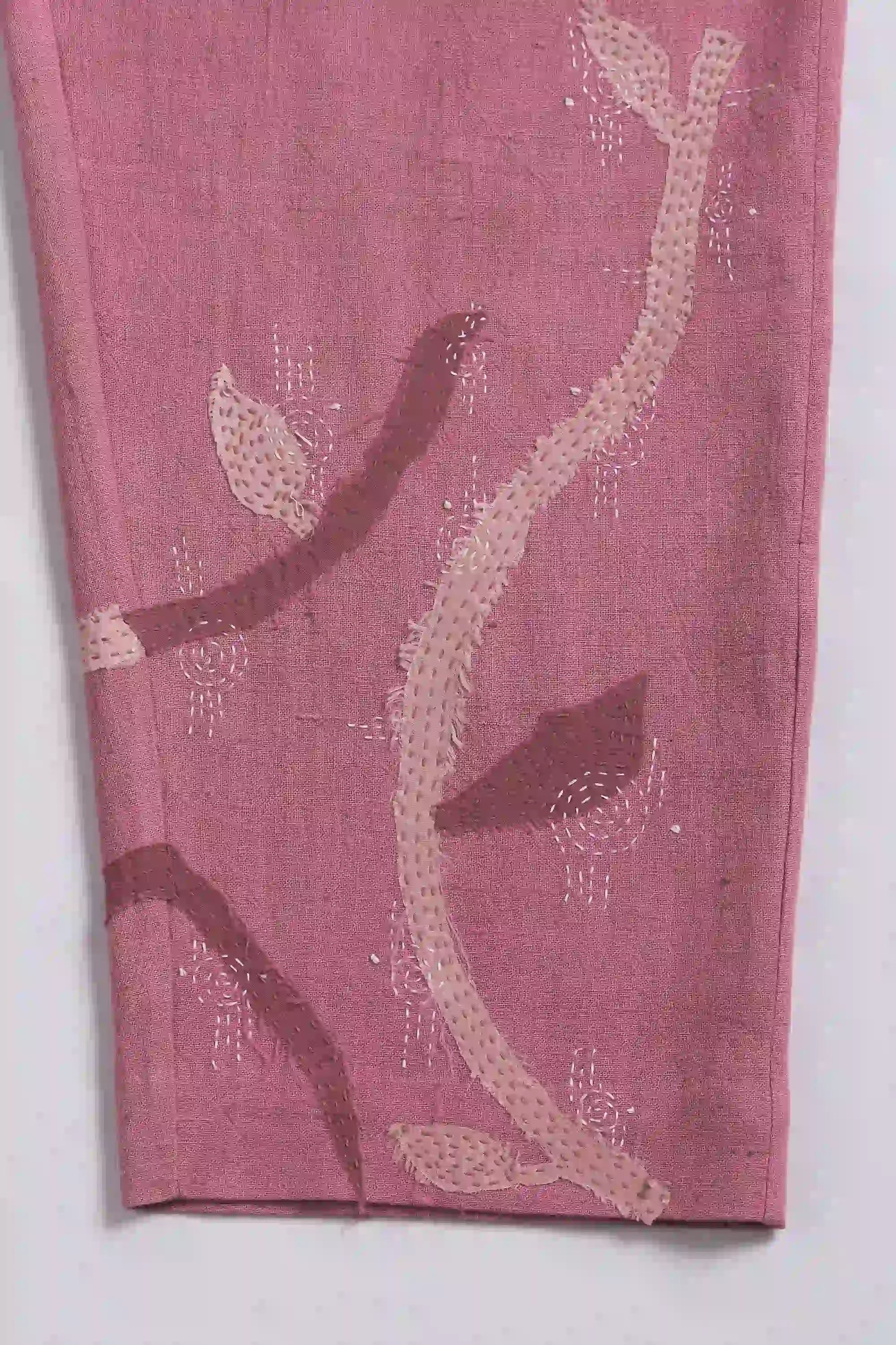 Fabric close-up with kantha and patchwork