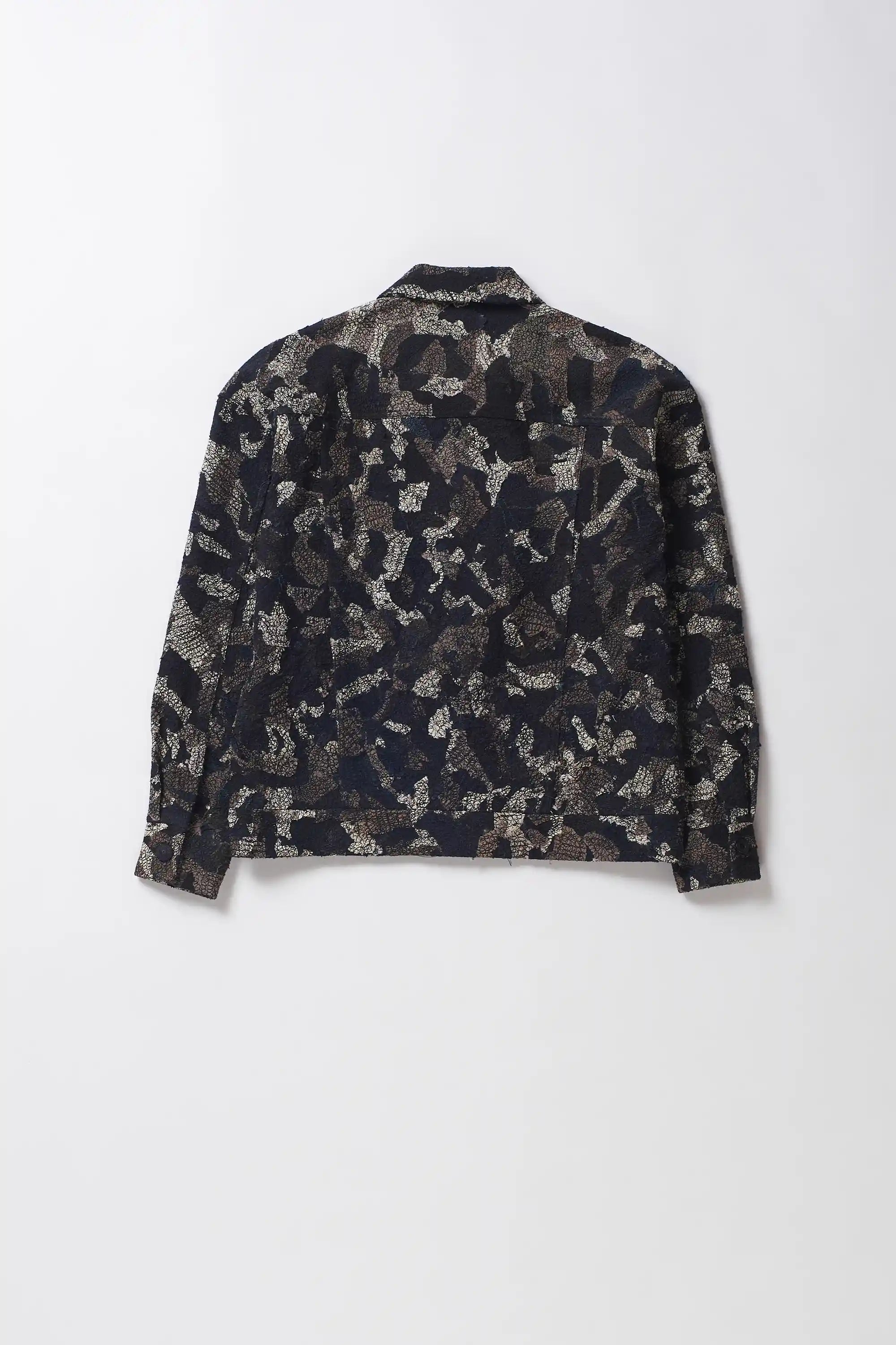 Patchwork Trucker Jacket in Charcoal