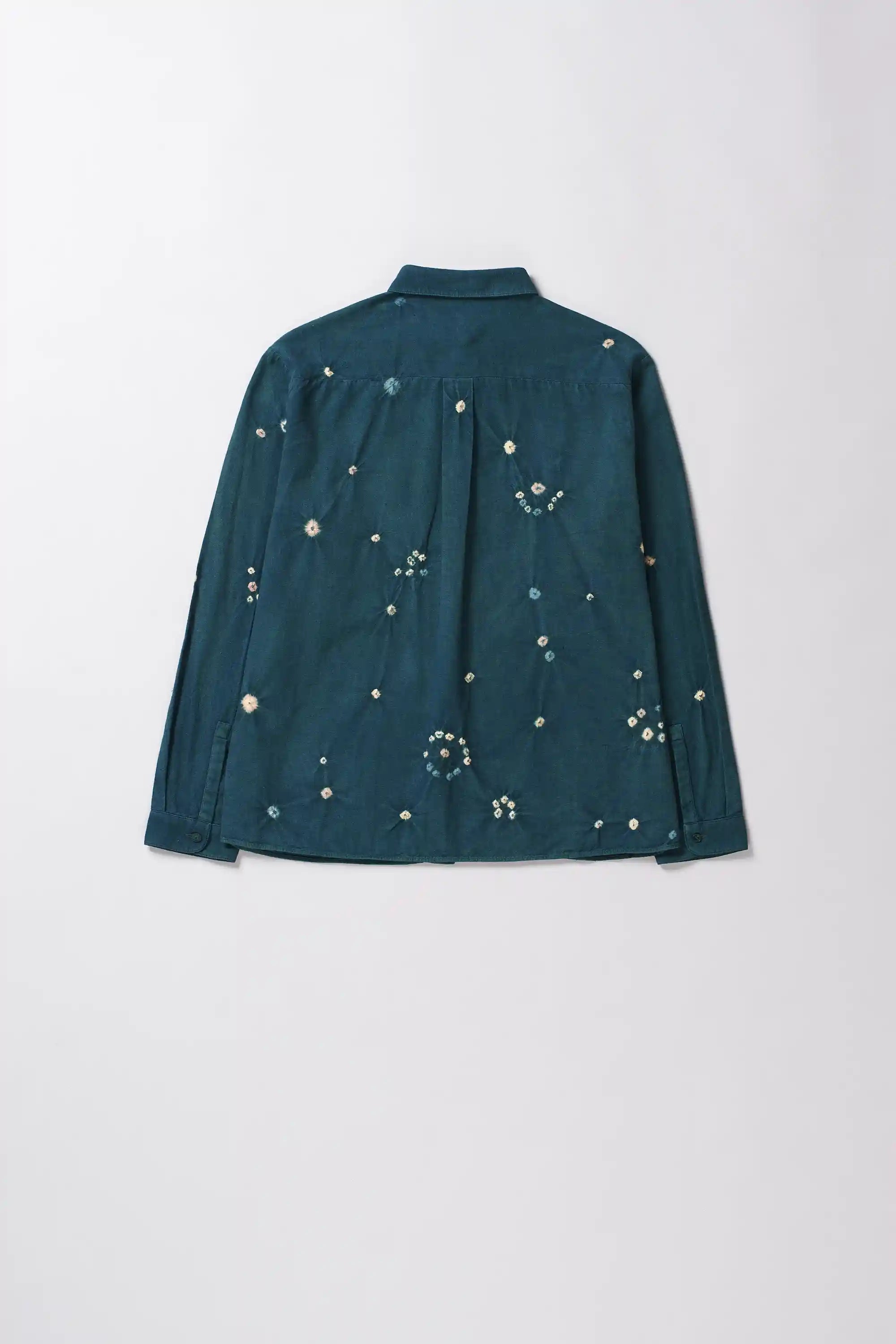 Lovers Bandhani Shirt in Bottle Green