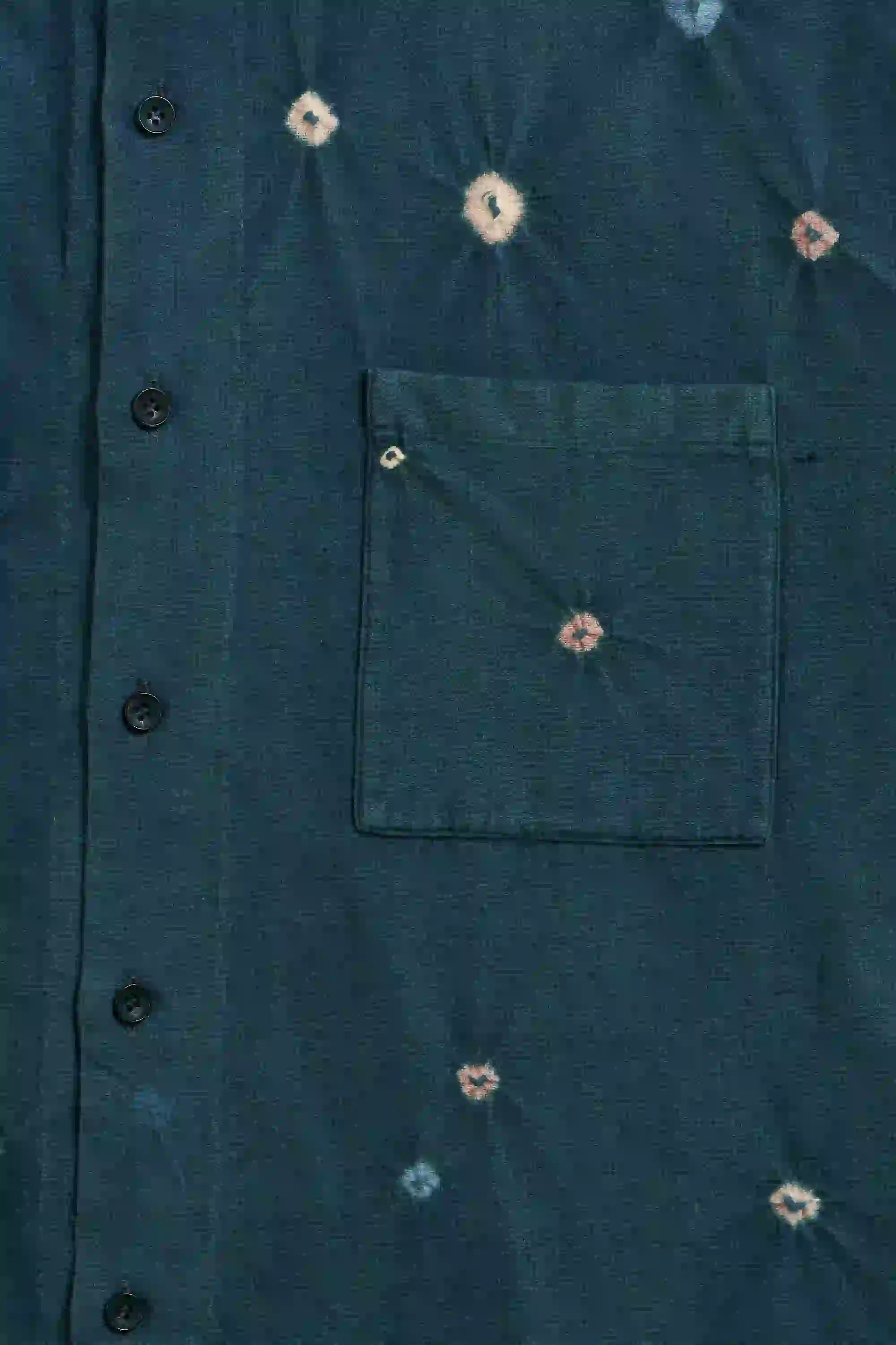 Lovers Bandhani Shirt in Bottle Green