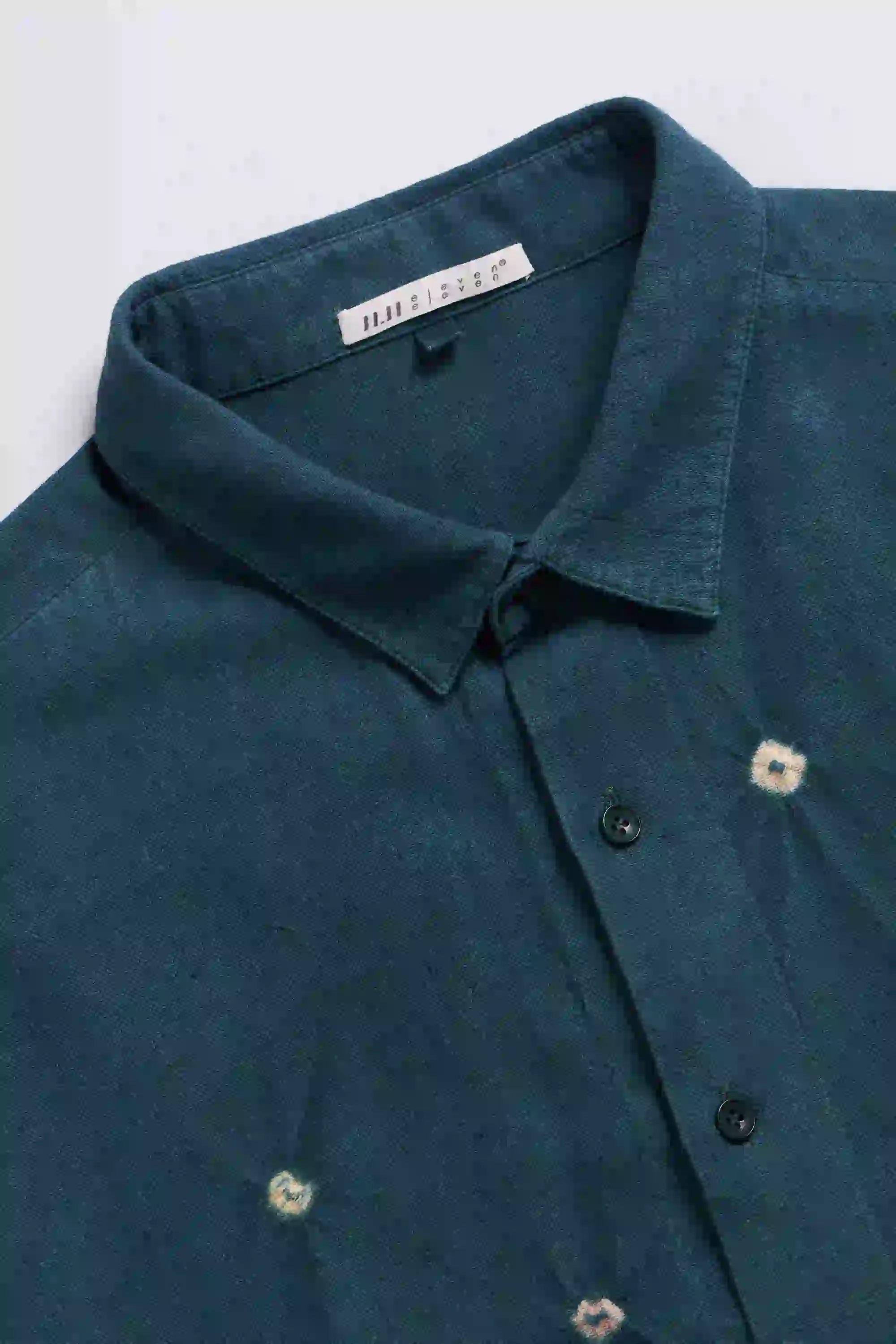 Lovers Bandhani Shirt in Bottle Green