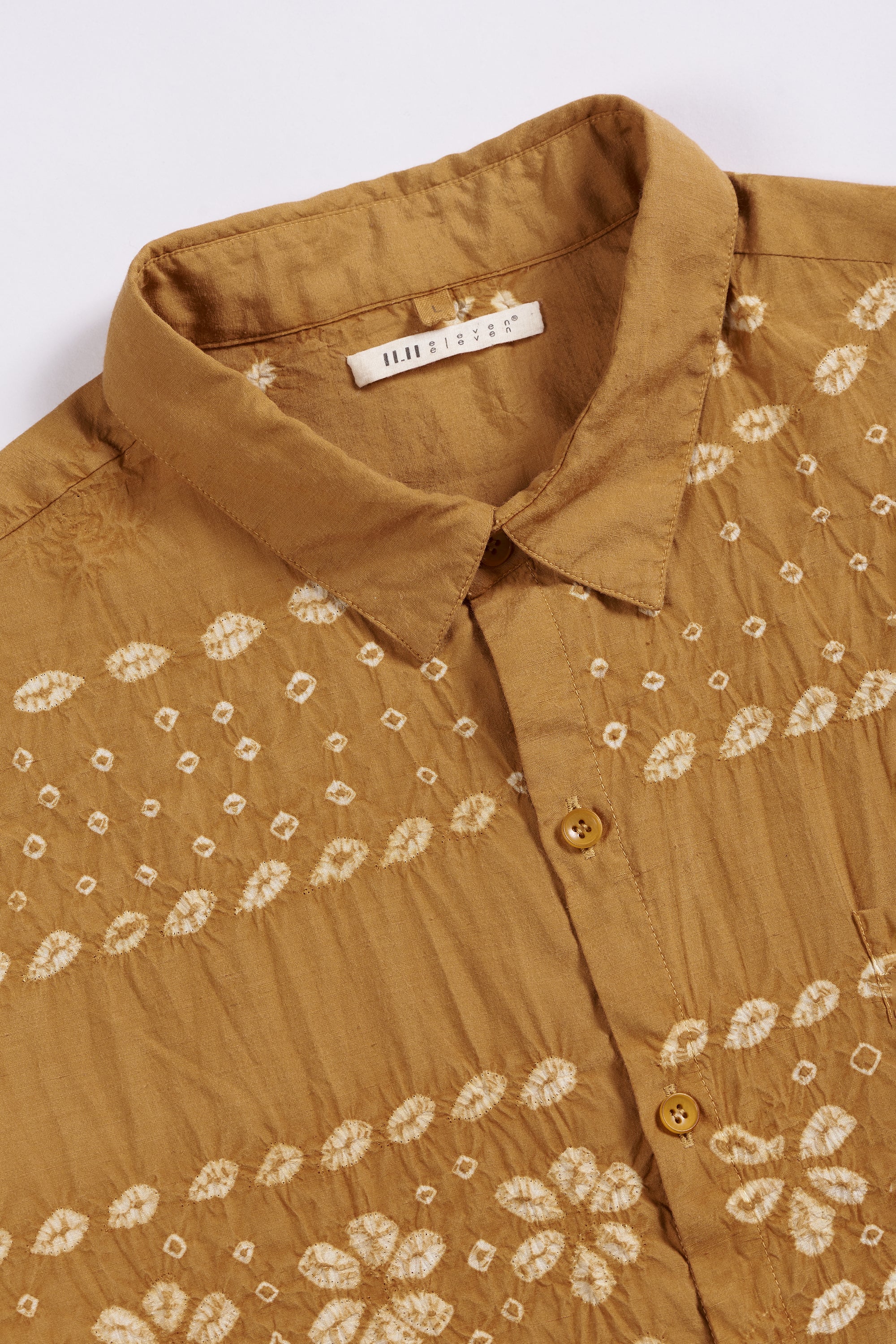 Lovers Mustrad Yellow Relaxed Shirt