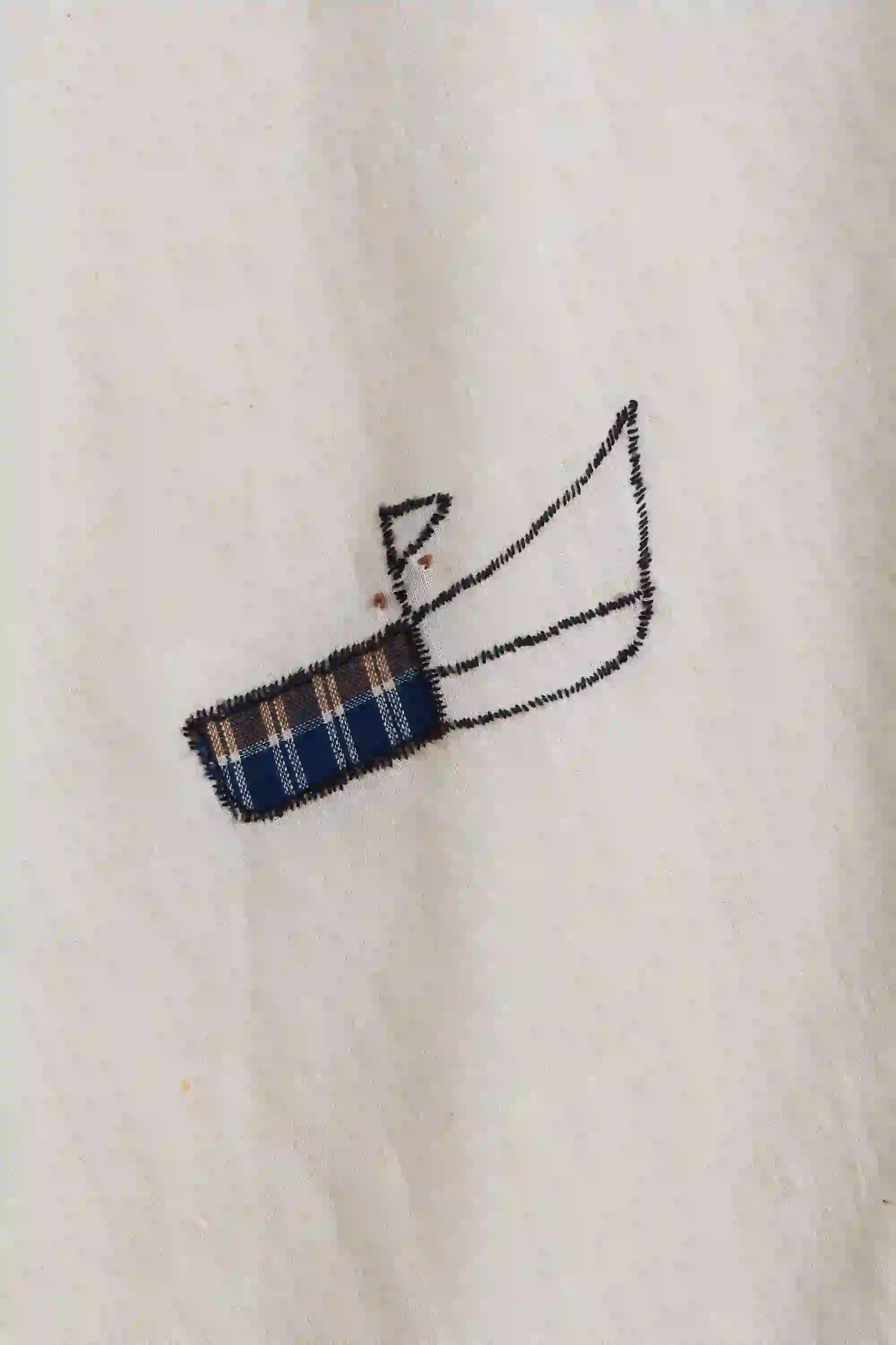 Fabric close-up with embroidery