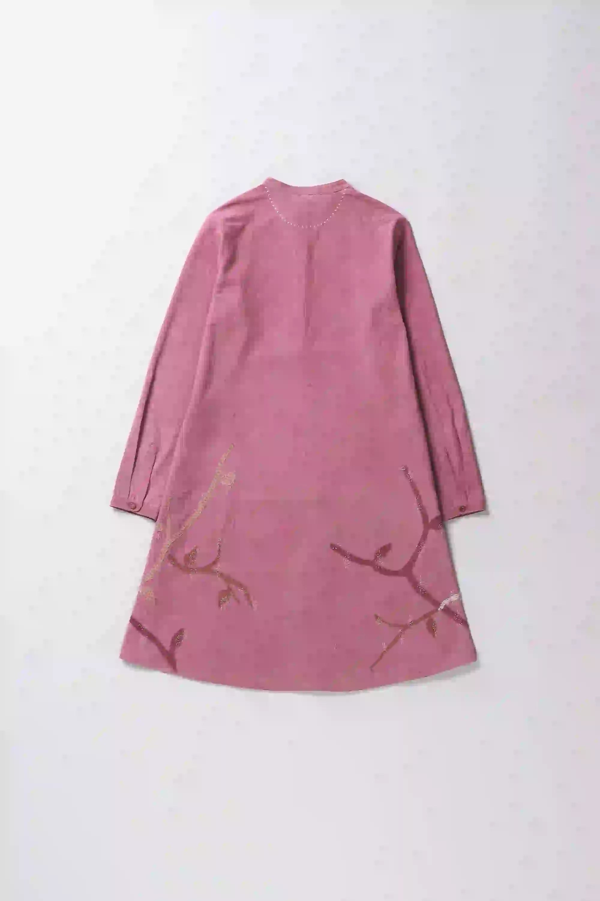 Fuchsia pink dress with patchwork