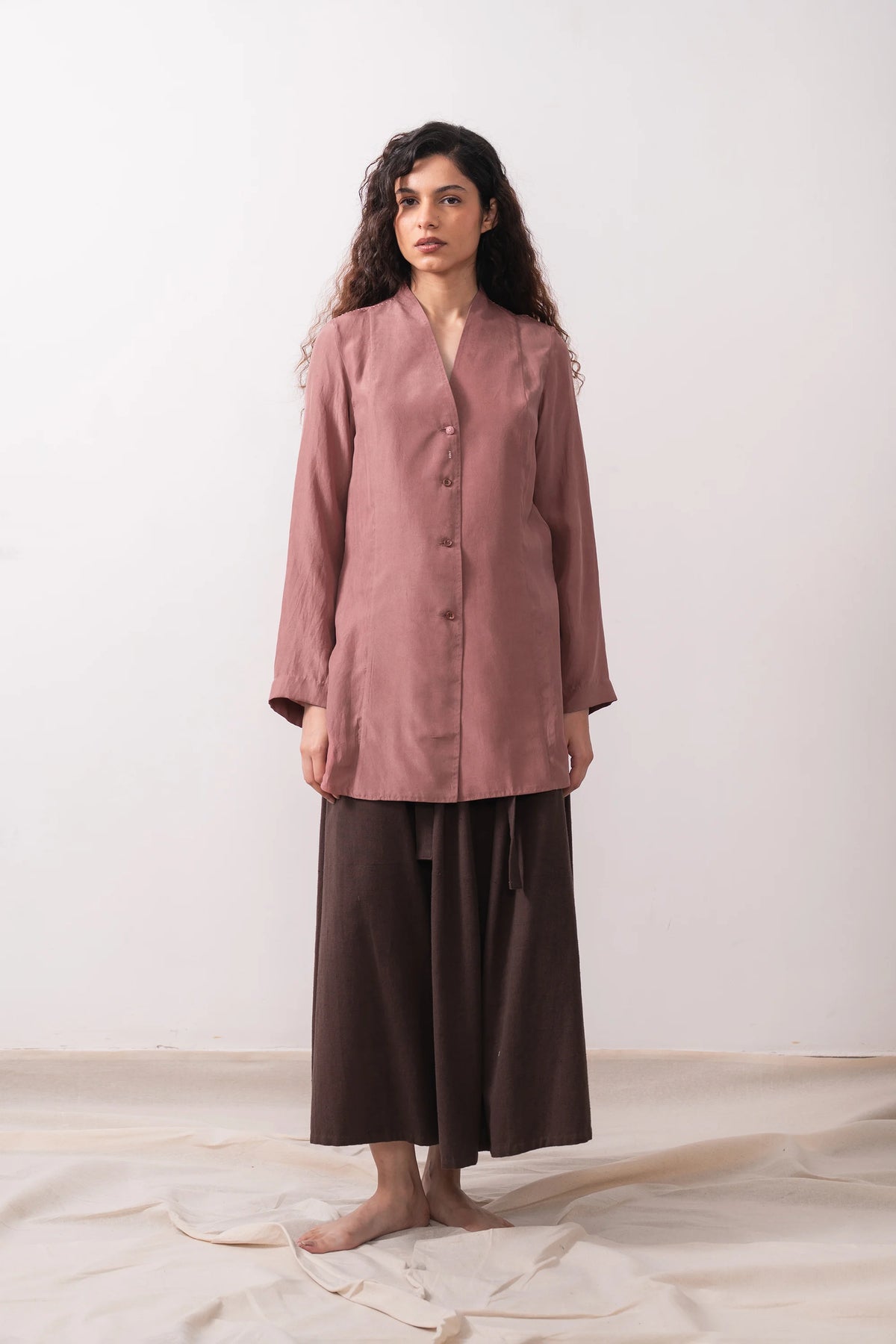 Dusky Mauve Silk Tunic