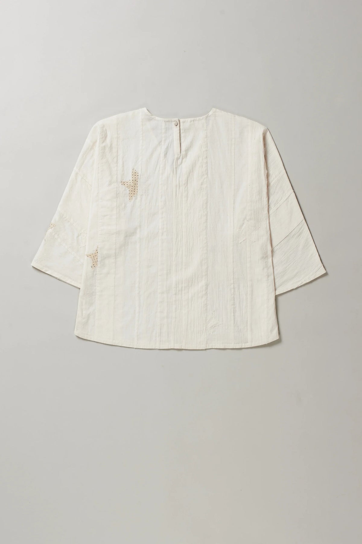 Ecru Pullover With Patchwork