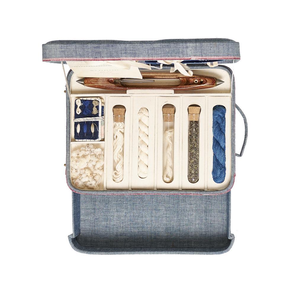 ROUTE CASE WITH 100% HANDMADE INDIGO JACKET ORGANIC COTTON