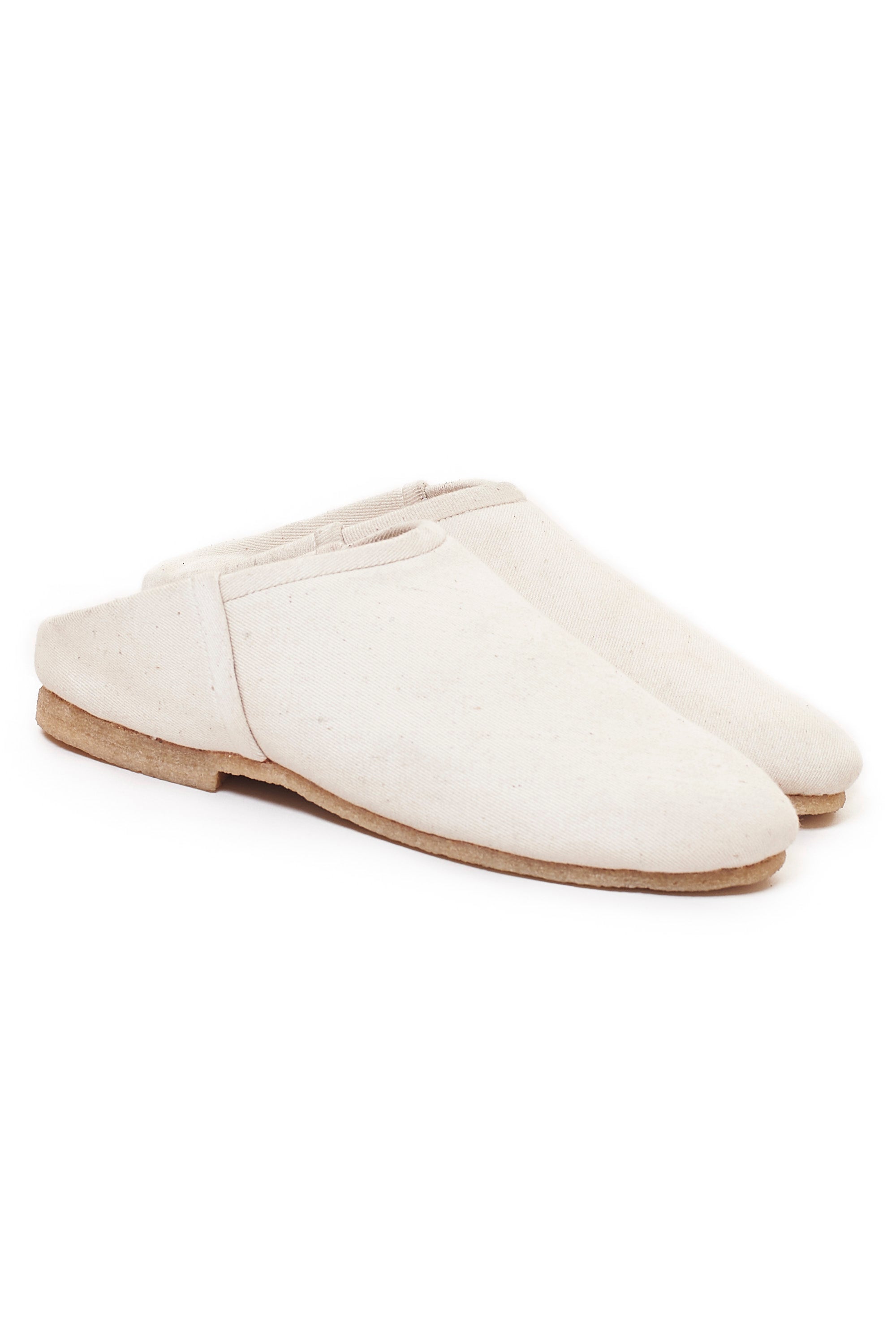 OFF-WHITE DENIM HANDMADE SLIP ON