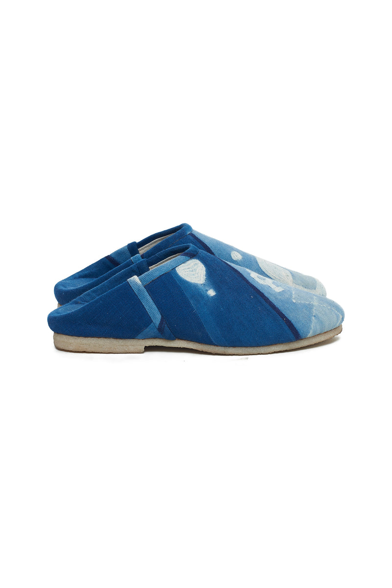 INDIGO PANELLED HANDMADE SLIP-ON