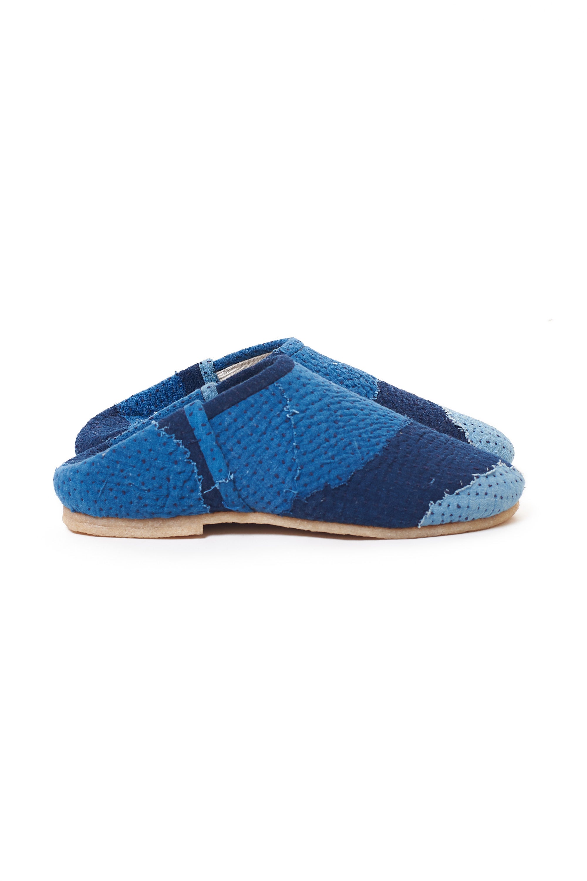 INDIGO PATCHWORK HANDMADE SLIP-ON