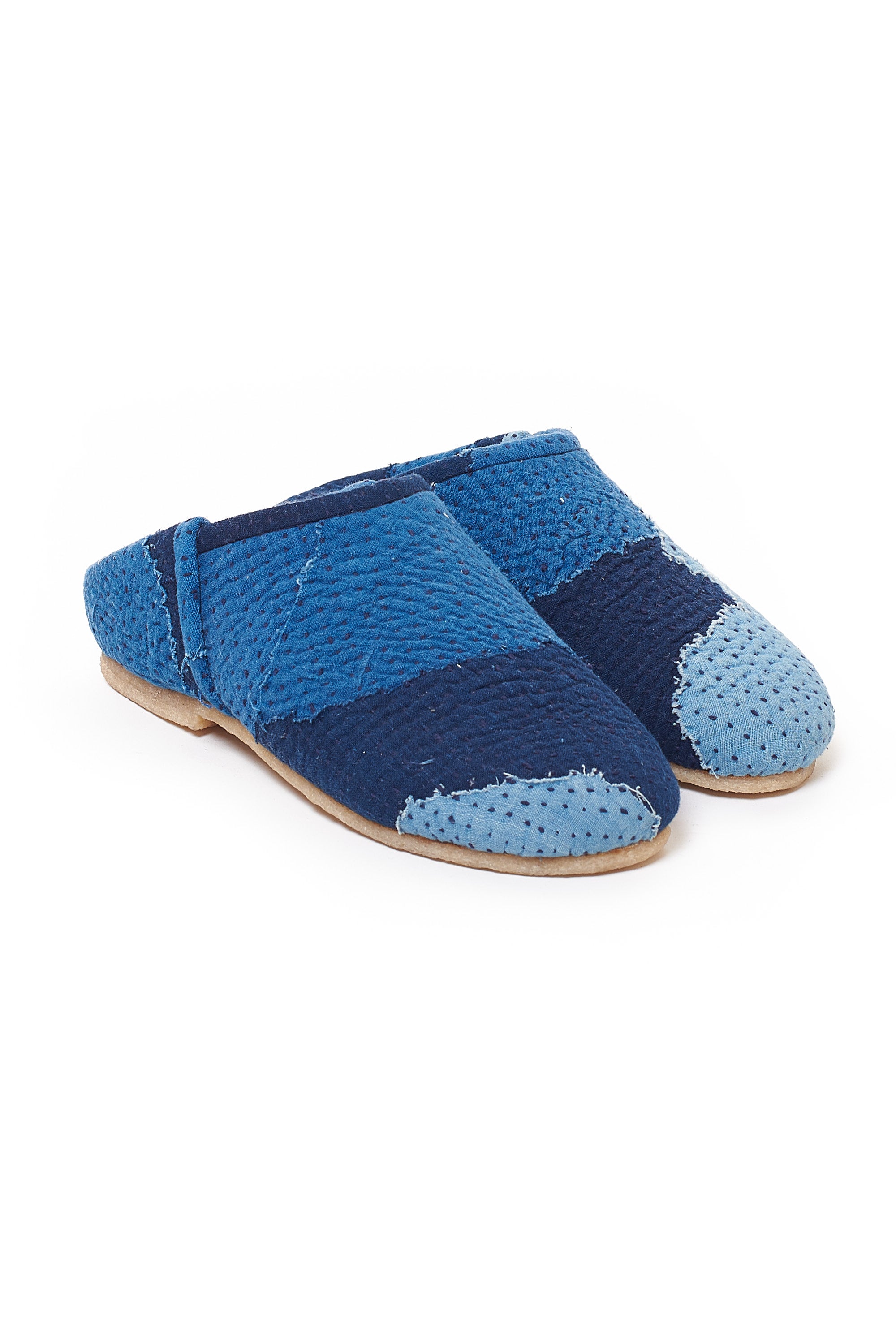 INDIGO PATCHWORK HANDMADE SLIP-ON