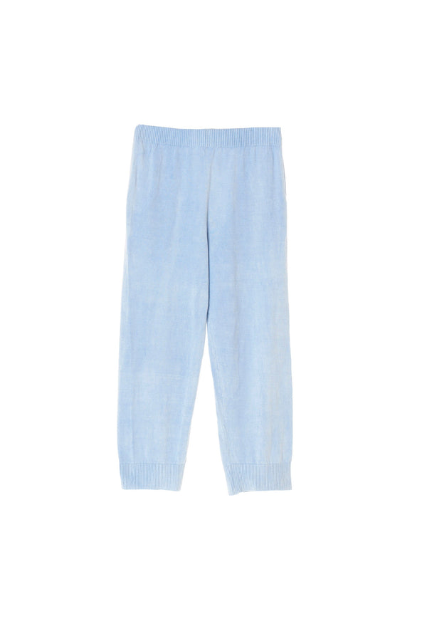 KNITTED INDIGO TROUSERS