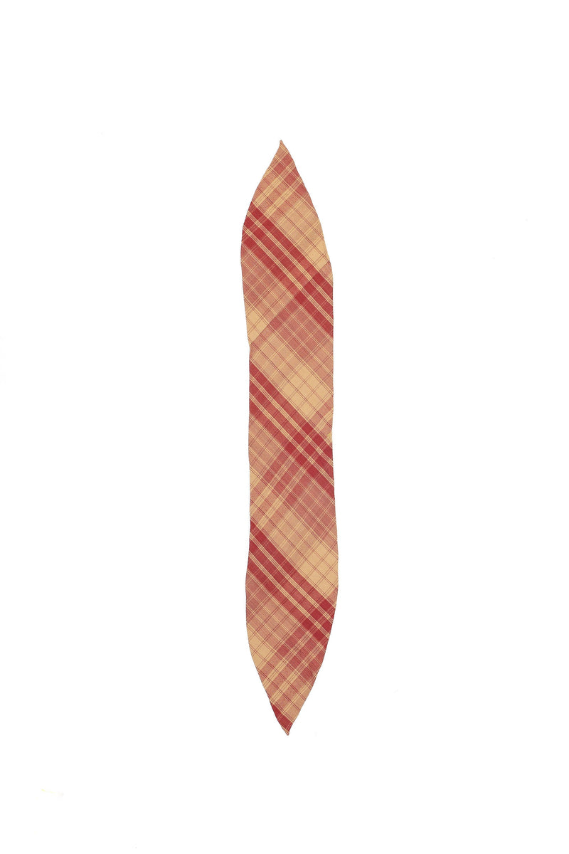 HAND-WOVEN PLAIDED BANDANA DYED IN NATURAL RED