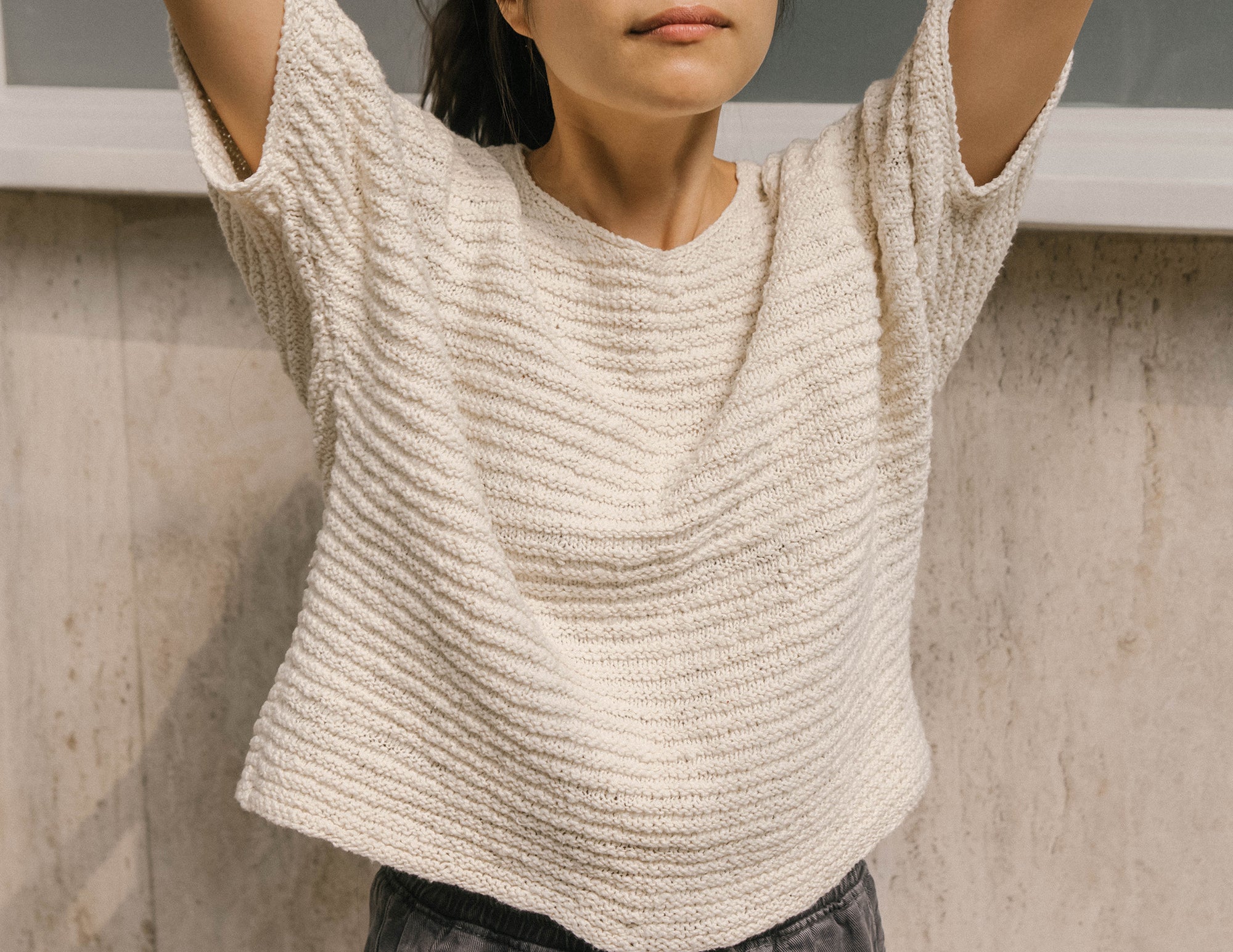 KALA - A TEXTURED DOLMAN PULLOVER : KNITTING PATTERN