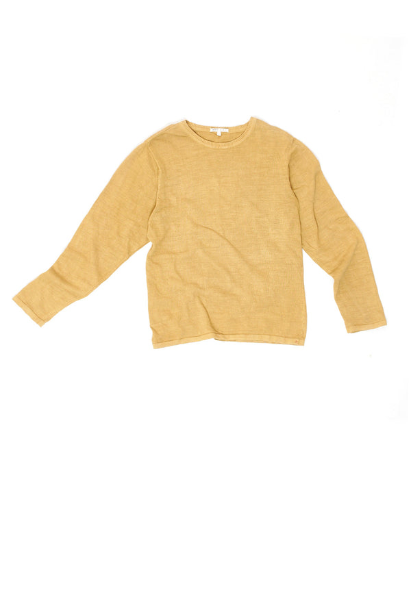 Ochre Yellow Knitted T-Shirt
