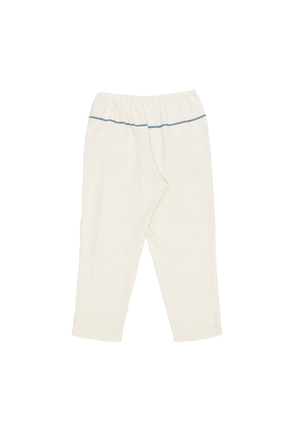 Undyed Cotton Elasticated Tapered Pants