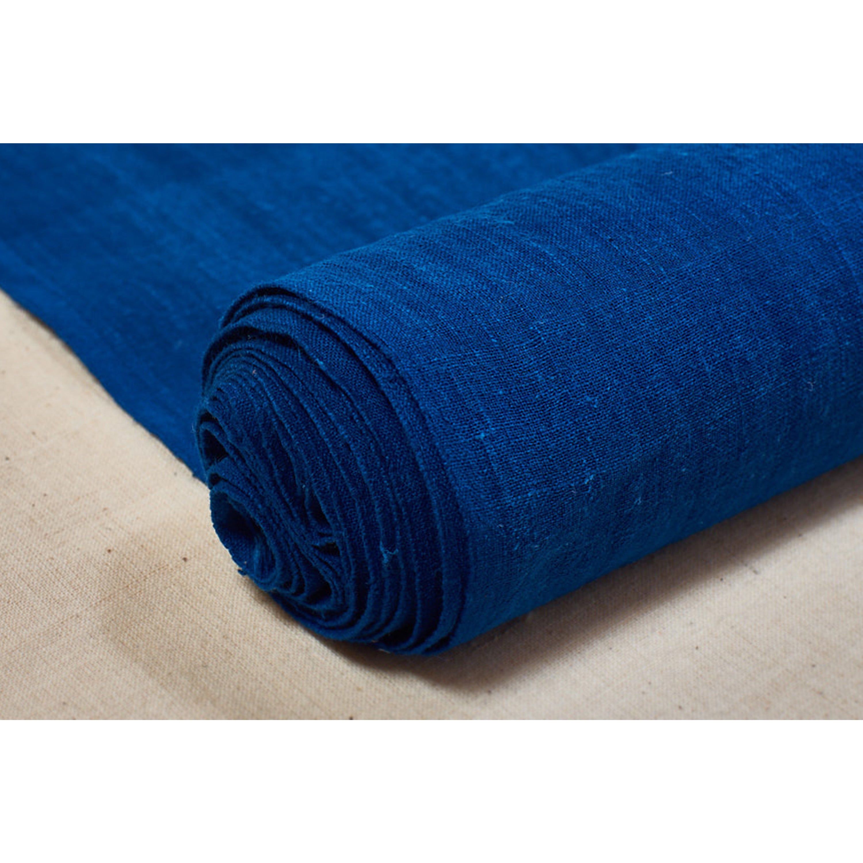 Natural Indigo / Hand-Spun / Organic Cotton Fabric