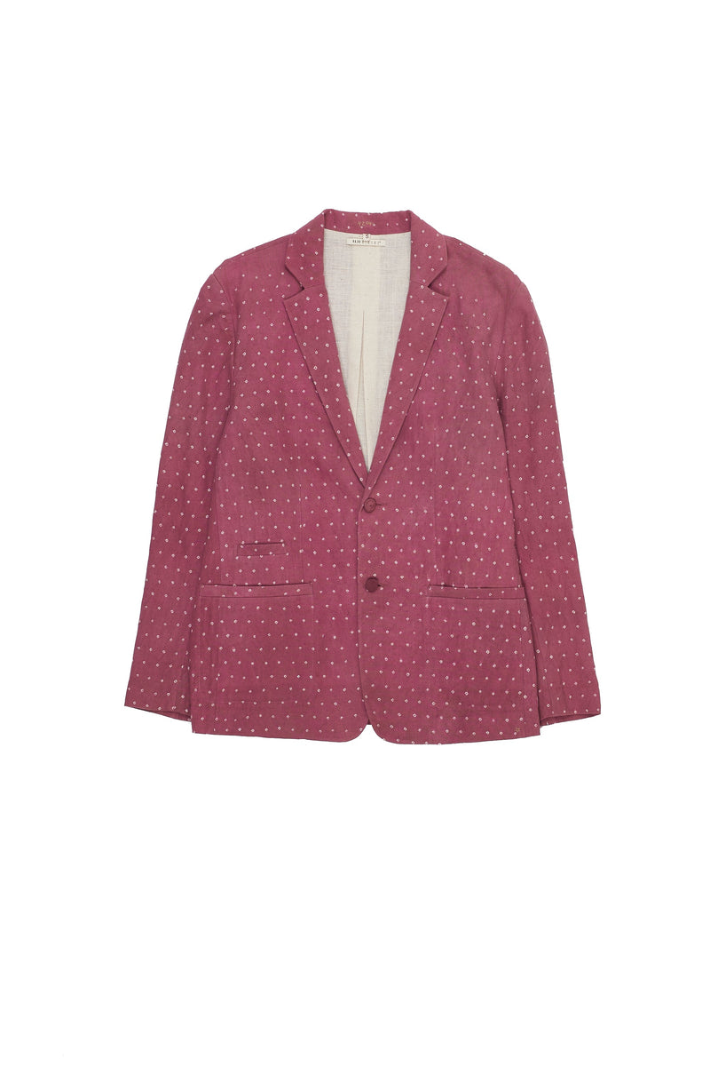 Fuschia Pink All Over Bandhani Oversized Jacket – 11.11/eleven eleven