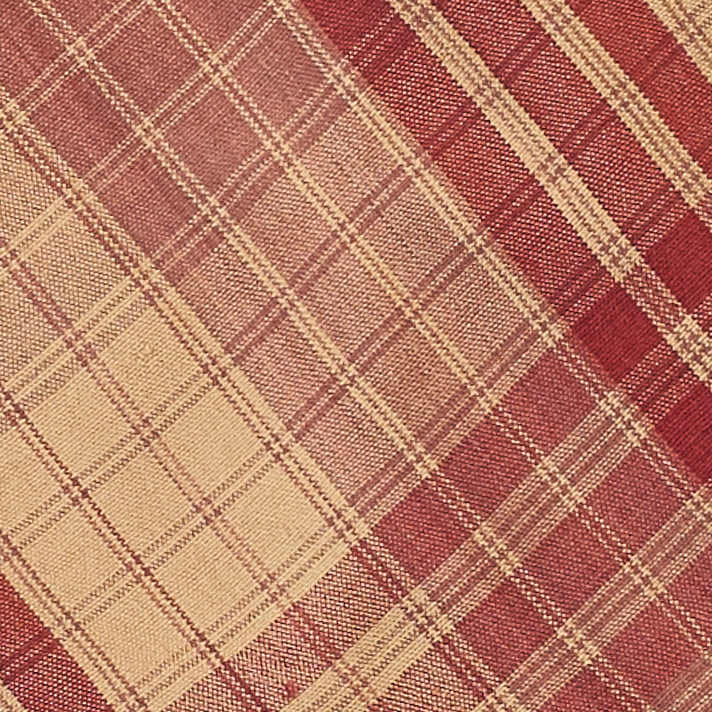 HAND-WOVEN PLAIDED BANDANA DYED IN NATURAL RED