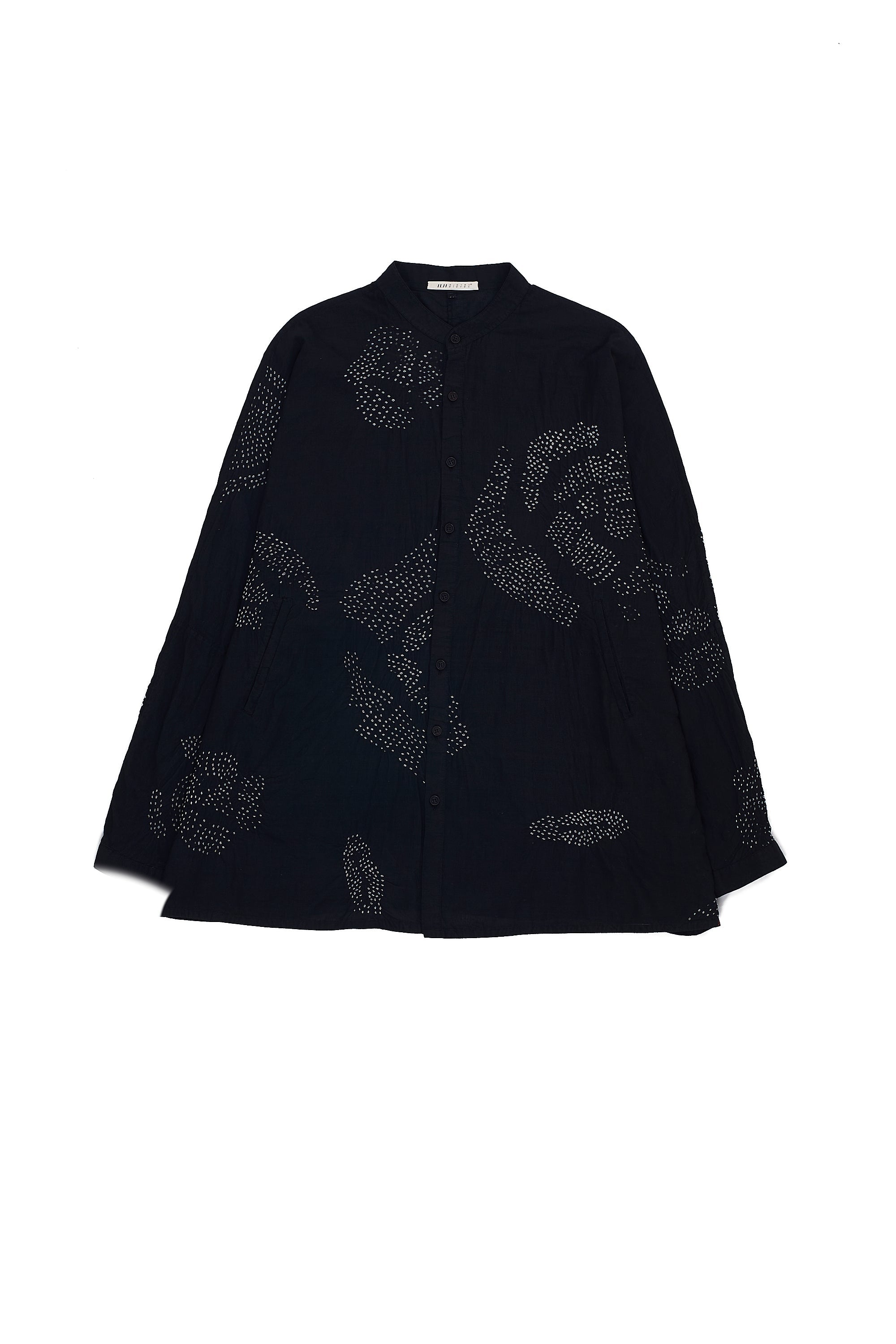 BLACK BANDHANI COMFORT FIT COTTON SHIRT