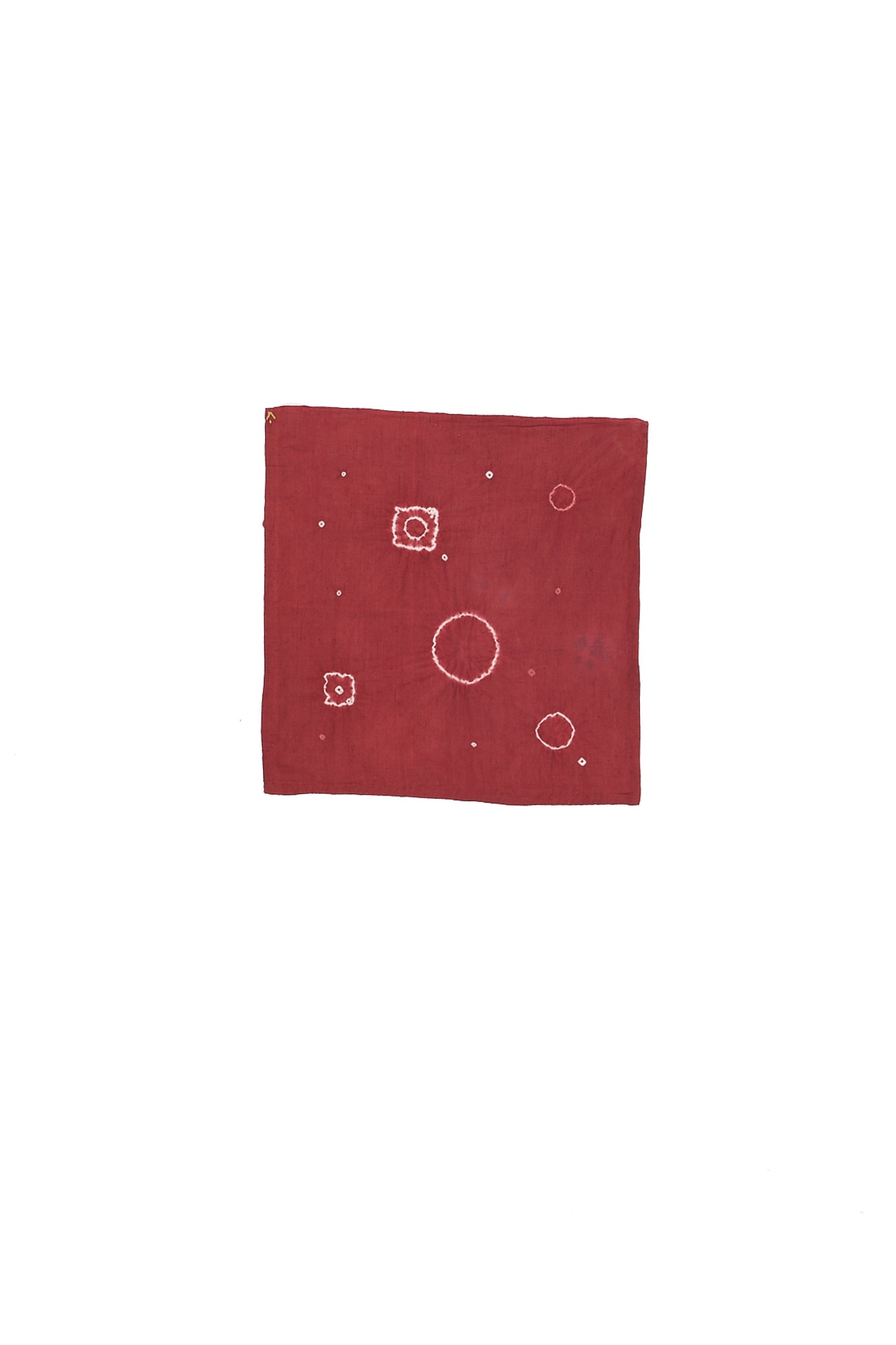 CRIMSON PINK COTTON SILK NAPKIN CRAFTED WITH SHIBORI
