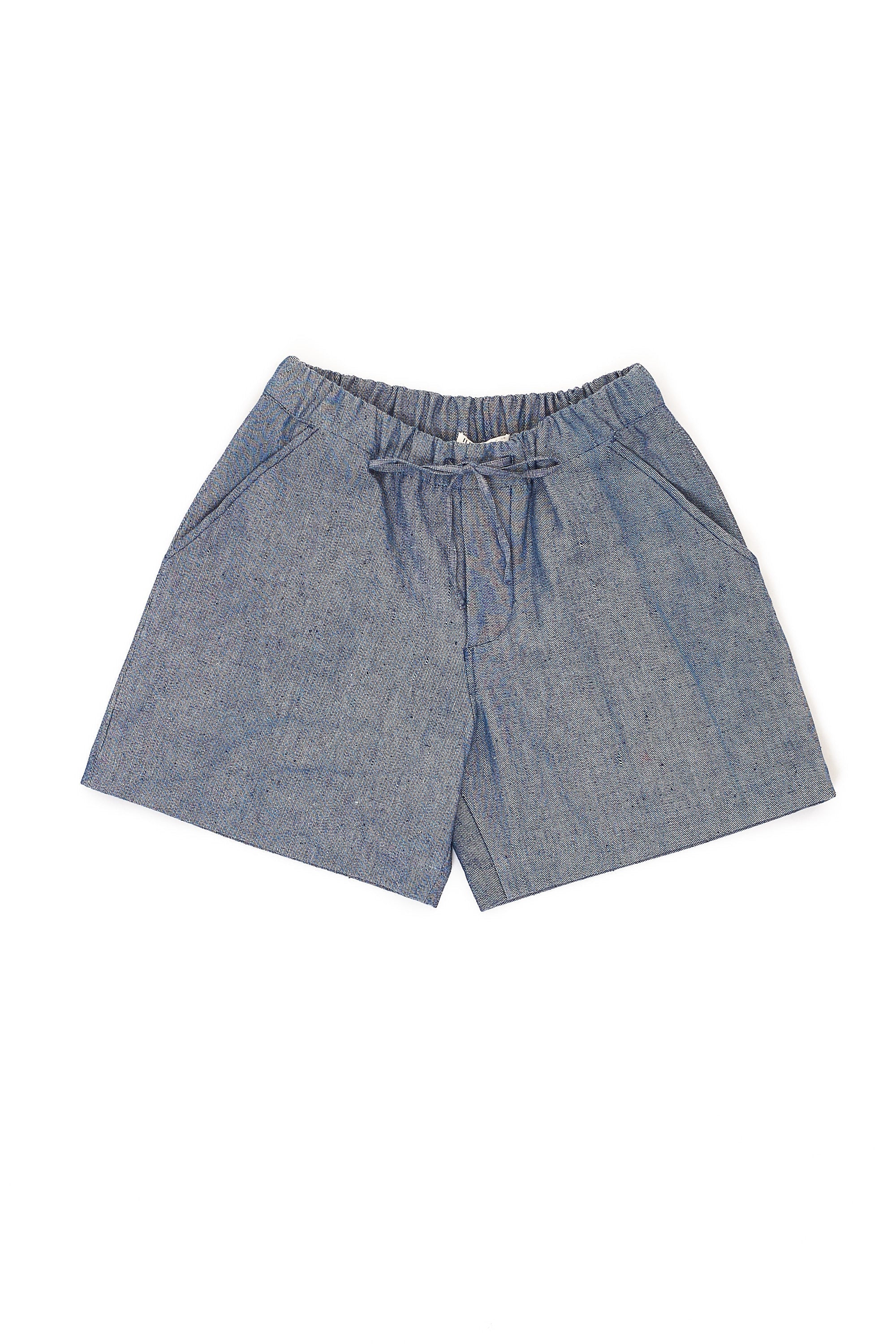 HANDSPUN DENIM INDIGO SHORTS