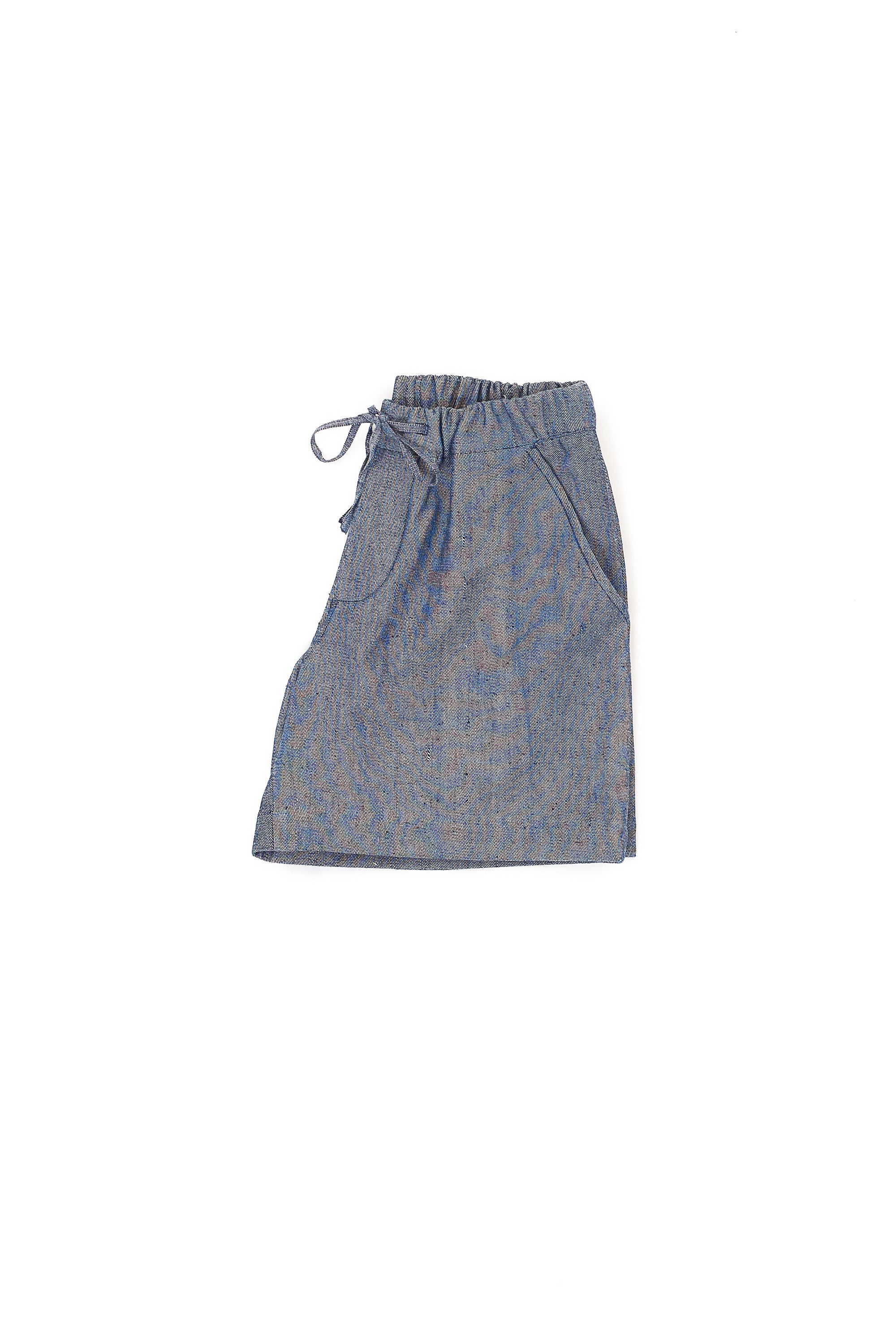 HANDSPUN DENIM INDIGO SHORTS