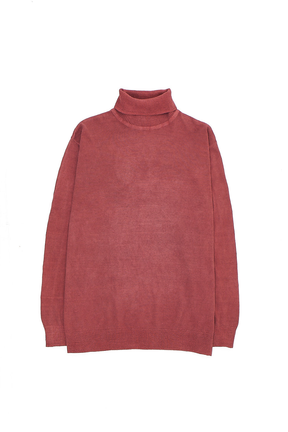 ROGUE PINK TURTLENECK FULL-SLEEVED COTTON T-SHIRT