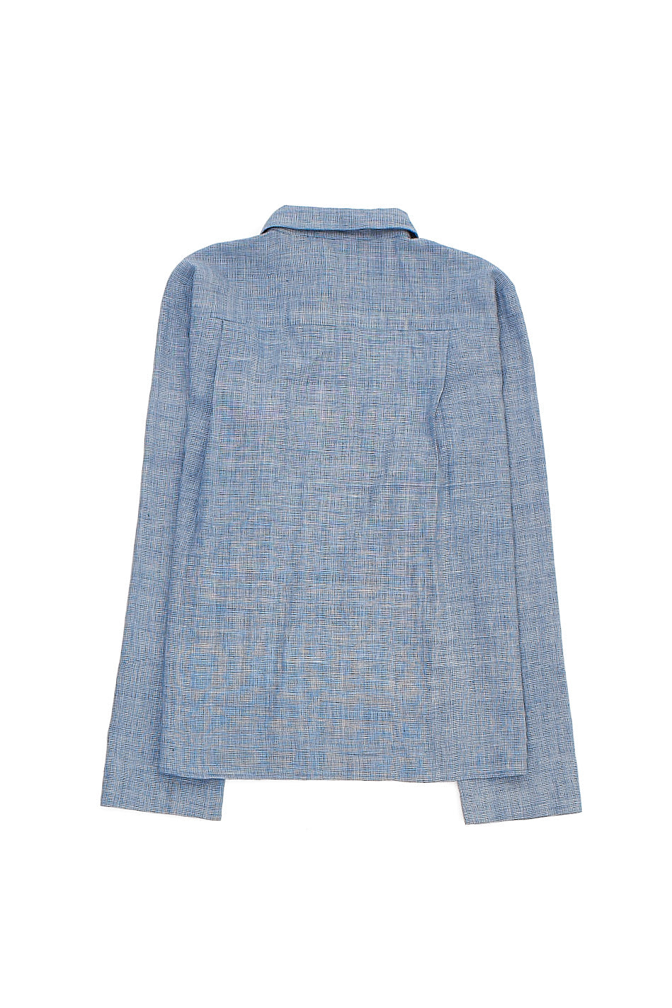 INDIGO WORKER SHIRT IN ORGANIC COTTON YARN DYED CHECKS