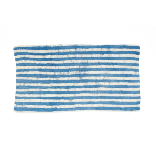 Indigo Stripe Towel Handspun Organic Cotton